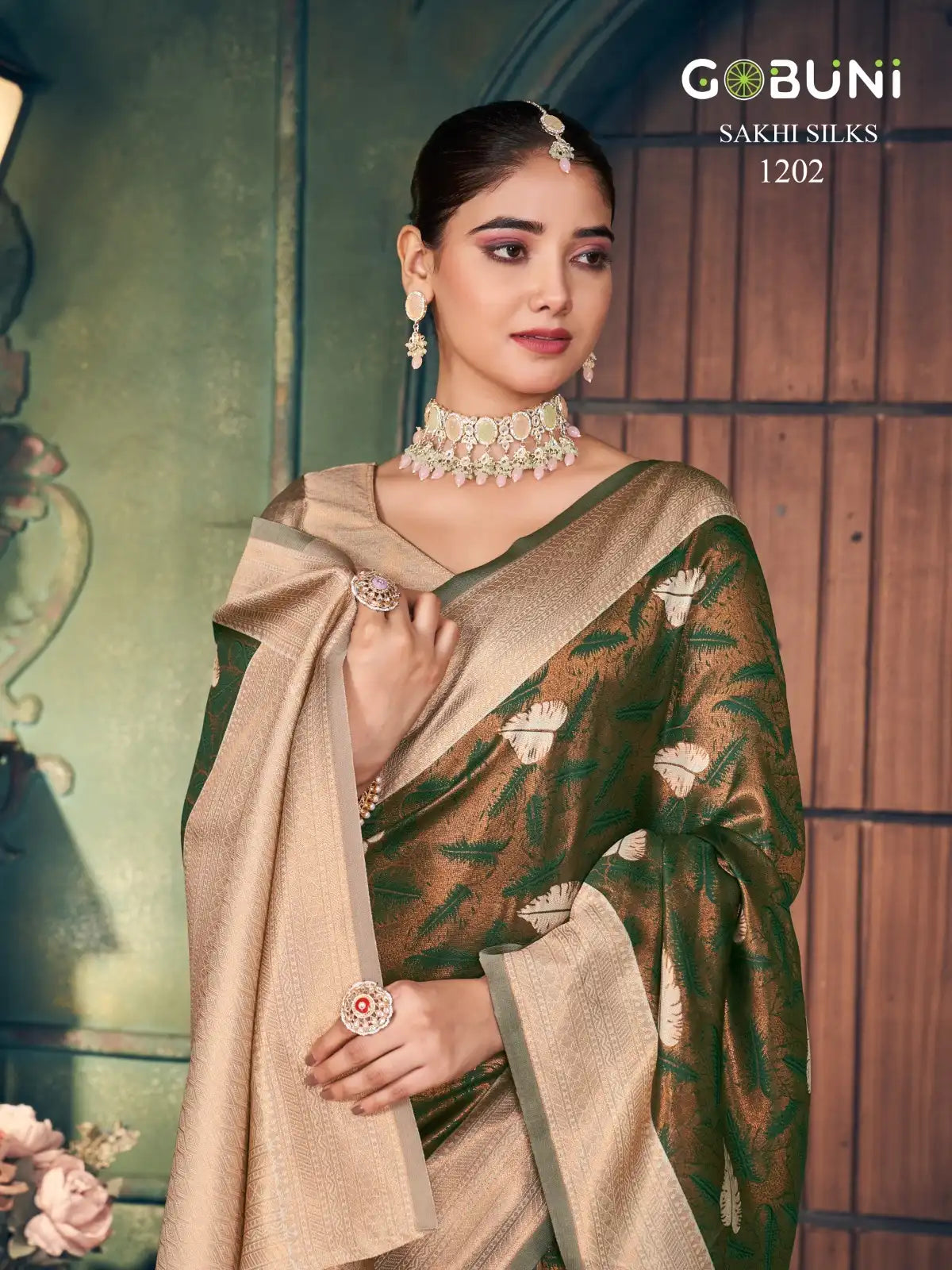 GOBUNI Sarees With Zari Silk Showcase Exquisite Craftsmanship Through Their Detailed Zari