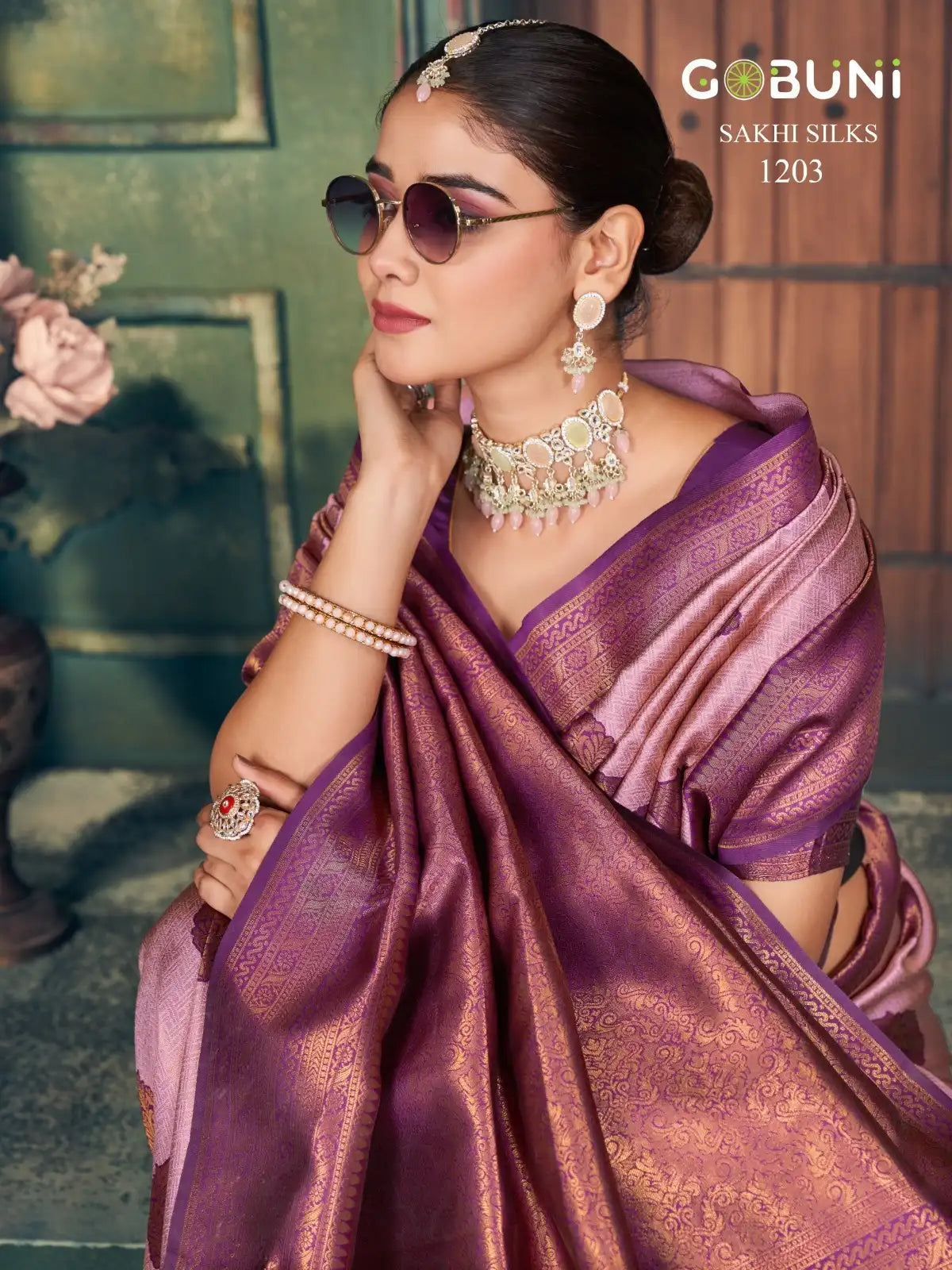 GOBUNI Sarees With Zari Silk Showcase Exquisite Craftsmanship Through Their Detailed Zari