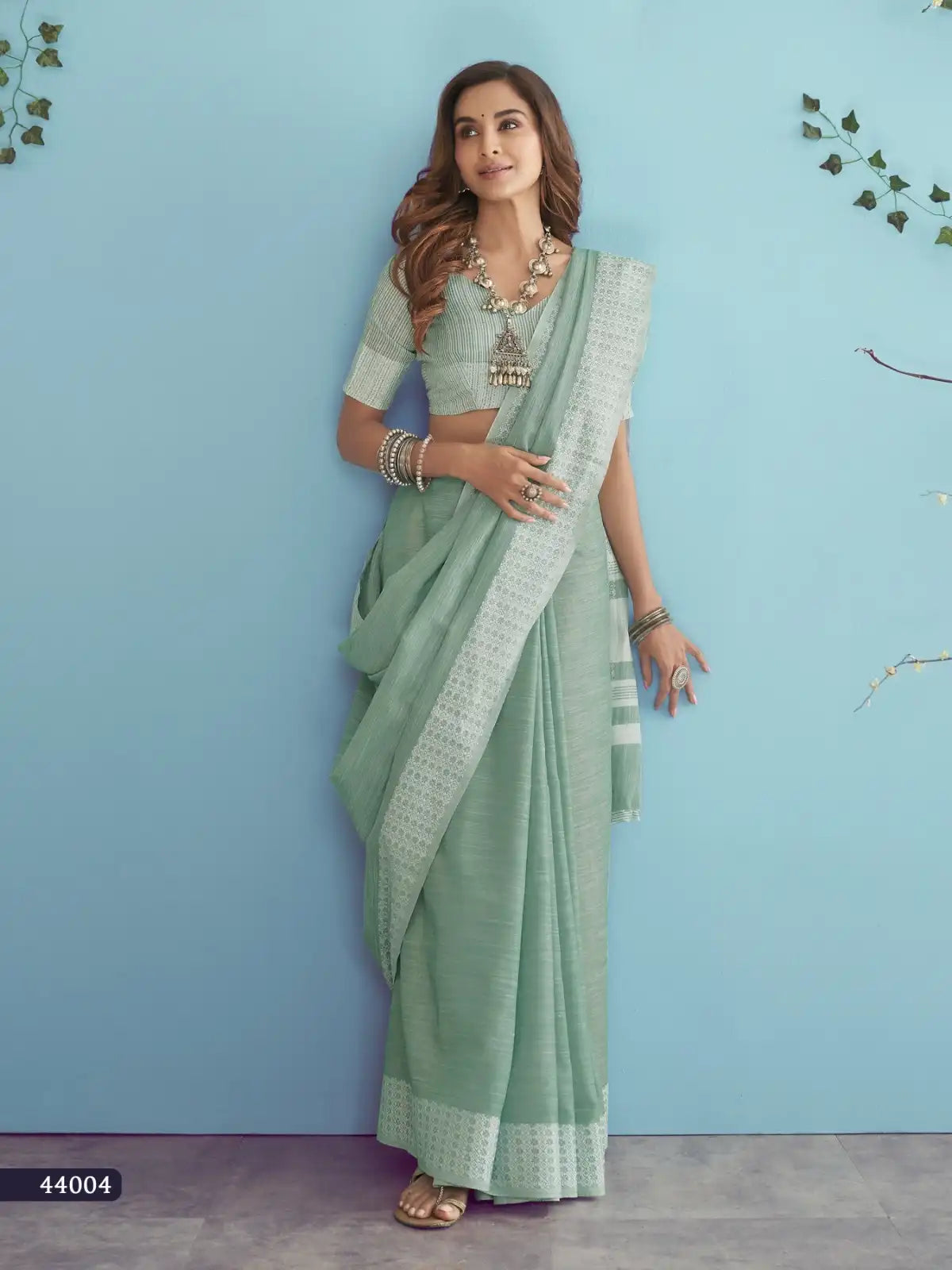 RajPath Fabric Sarees Feature A Luxurious Blend Of Soft Linen Silk Offering A Comfortable