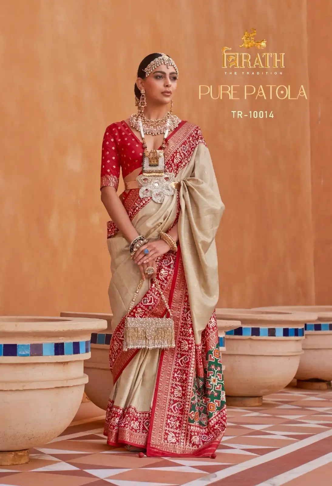 TRIRATH Sarees Showcase Premium mercerized sigma silk, known for its smooth texture