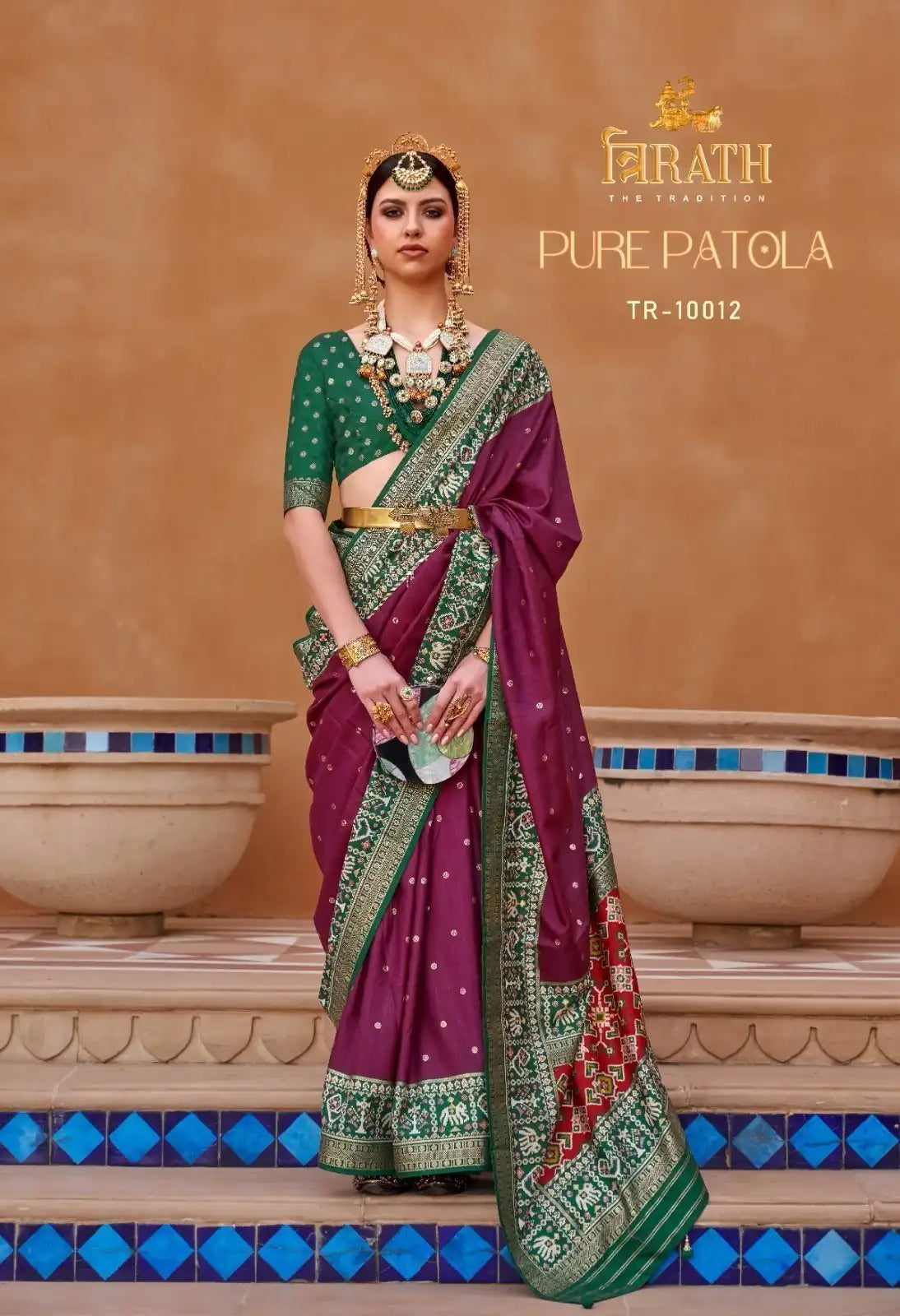 TRIRATH Sarees Showcase Premium mercerized sigma silk, known for its smooth texture