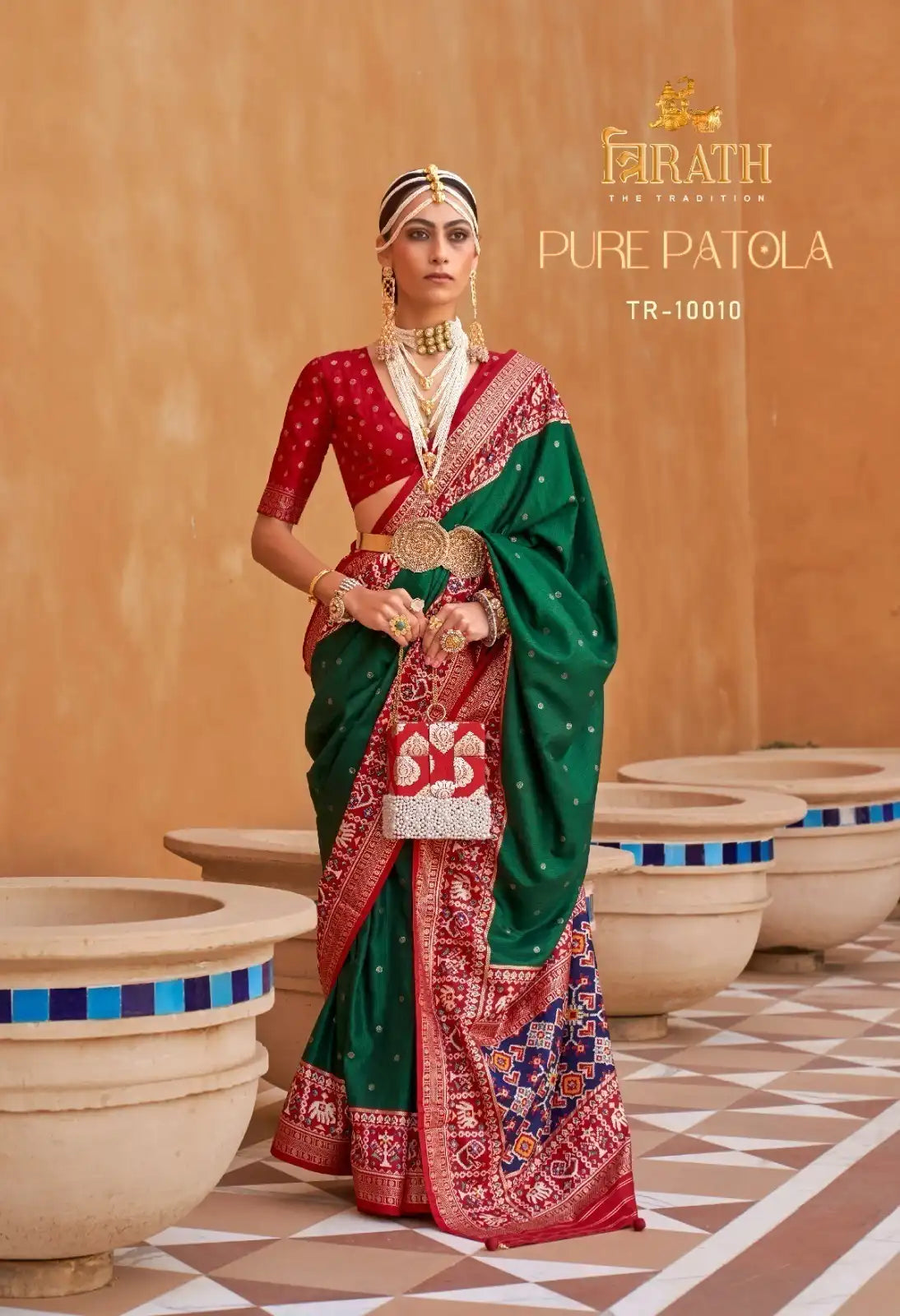 TRIRATH Sarees Showcase Premium mercerized sigma silk, known for its smooth texture