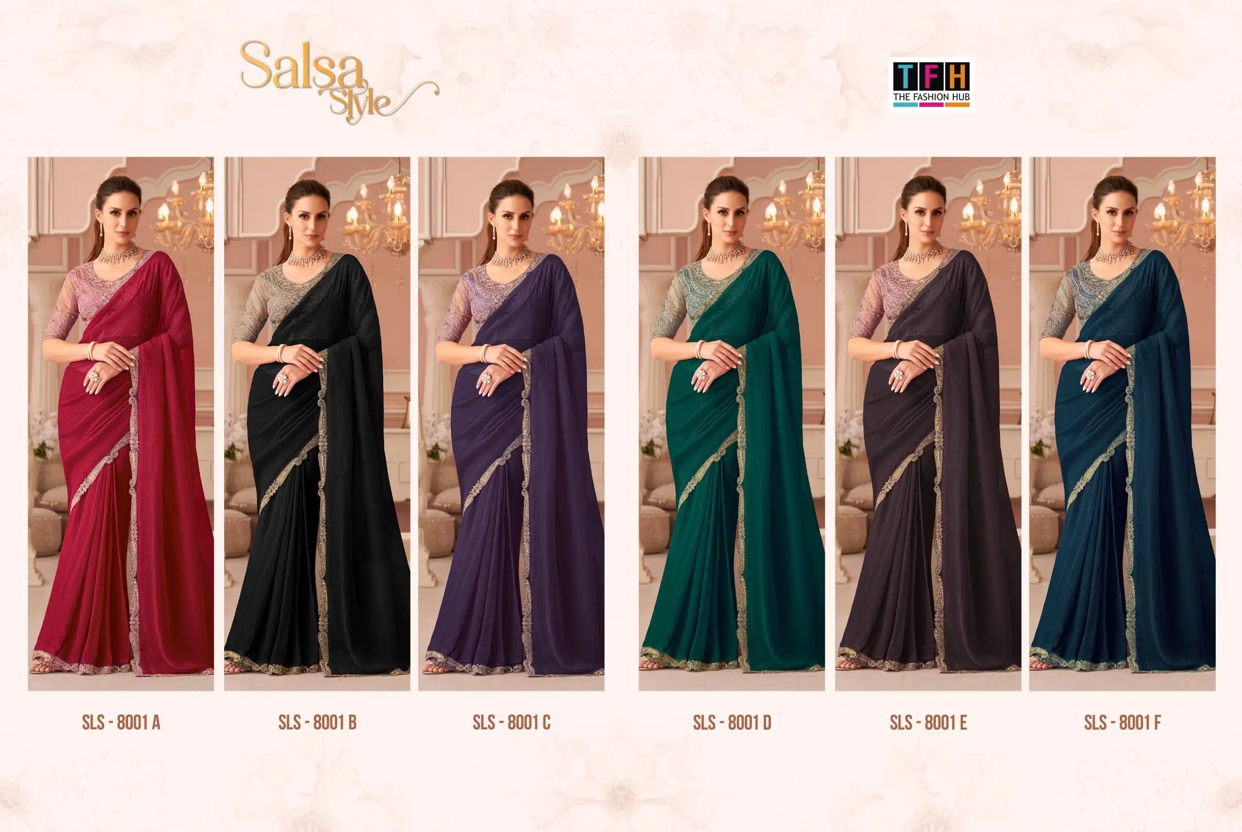 The Fashion Hub Offers Sarees Crafted From Premium Georgette Fabric Known For Its Lightweight And Flowing Texture