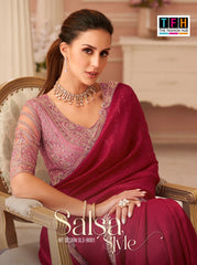 The Fashion Hub Offers Sarees Crafted From Premium Georgette Fabric Known For Its Lightweight And Flowing Texture