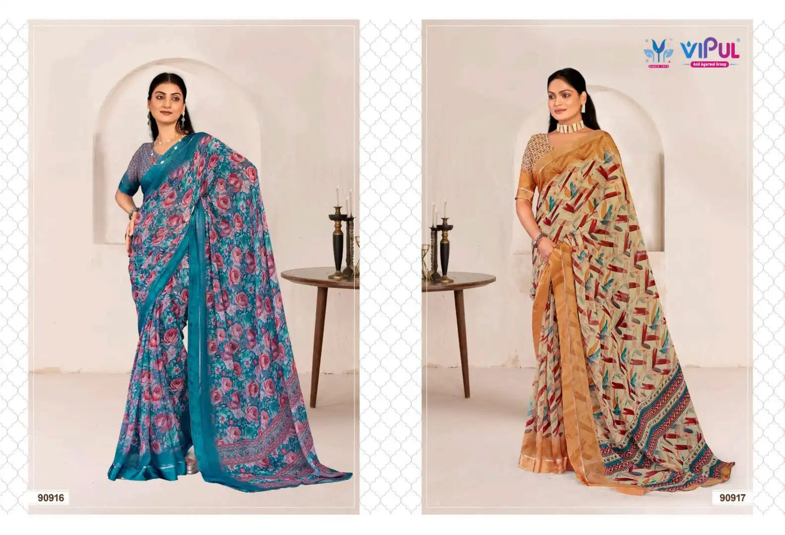 Vipul Sarees With Dal Mos Combine Traditional Elegance With Intricate Caftsmanship