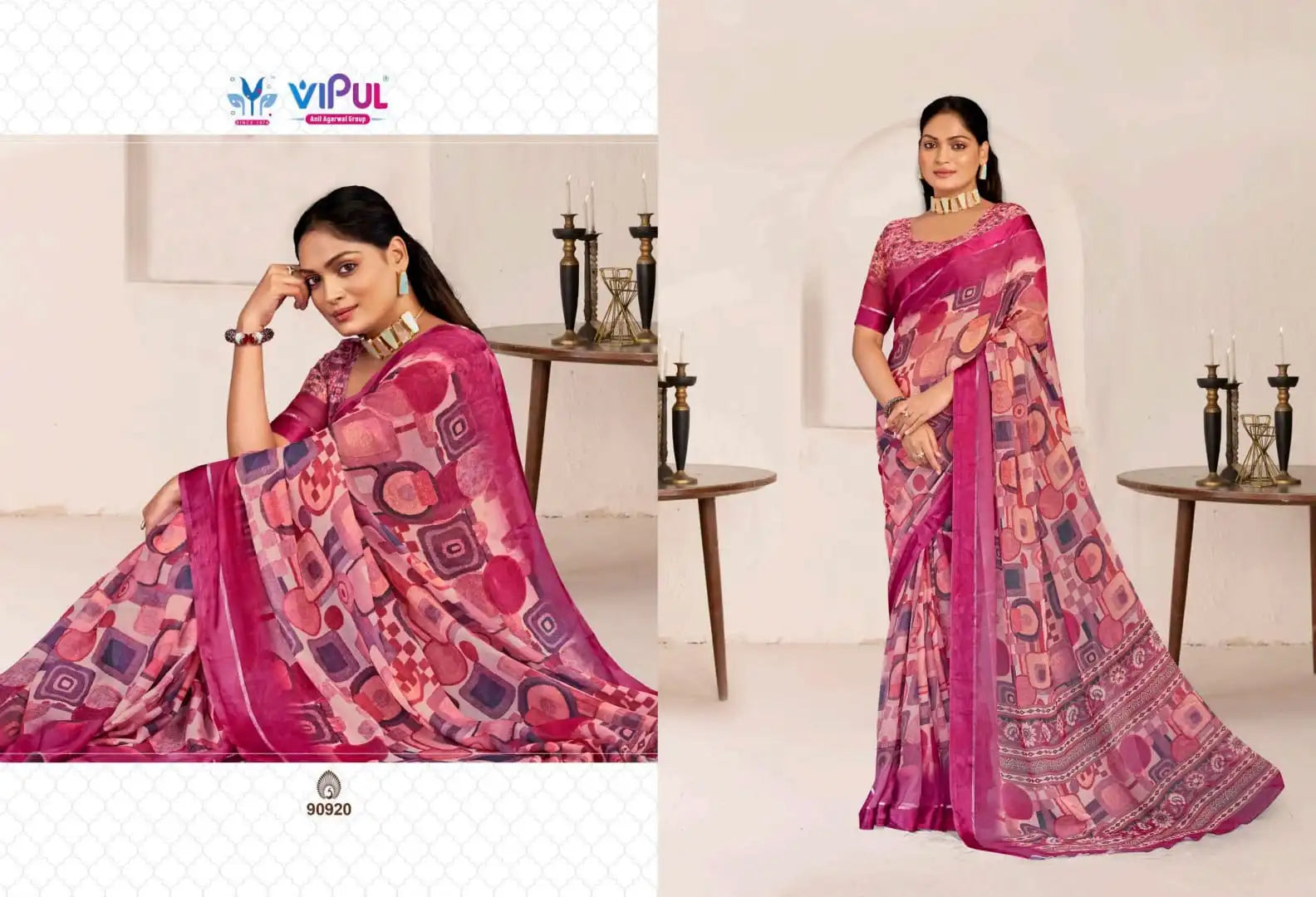 Vipul Sarees With Dal Mos Combine Traditional Elegance With Intricate Caftsmanship