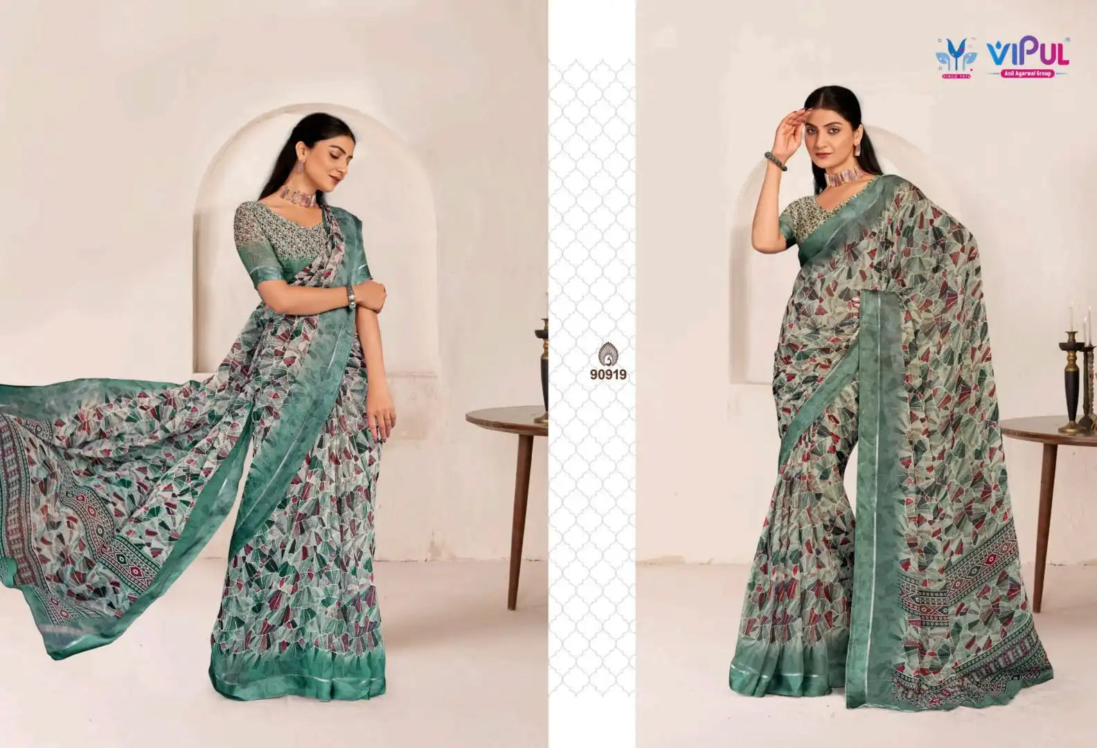 Vipul Sarees With Dal Mos Combine Traditional Elegance With Intricate Caftsmanship