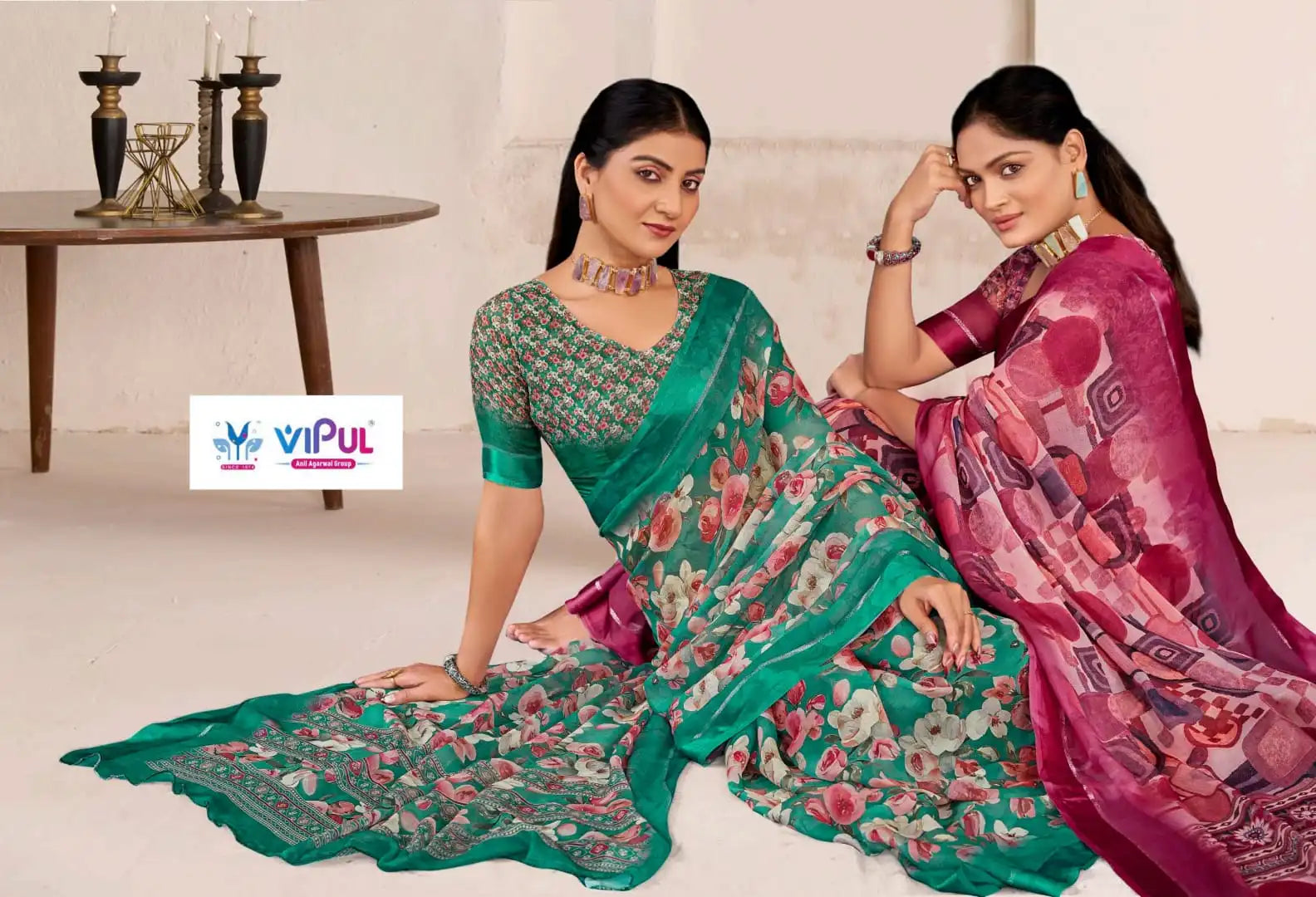 Vipul Sarees With Dal Mos Combine Traditional Elegance With Intricate Caftsmanship
