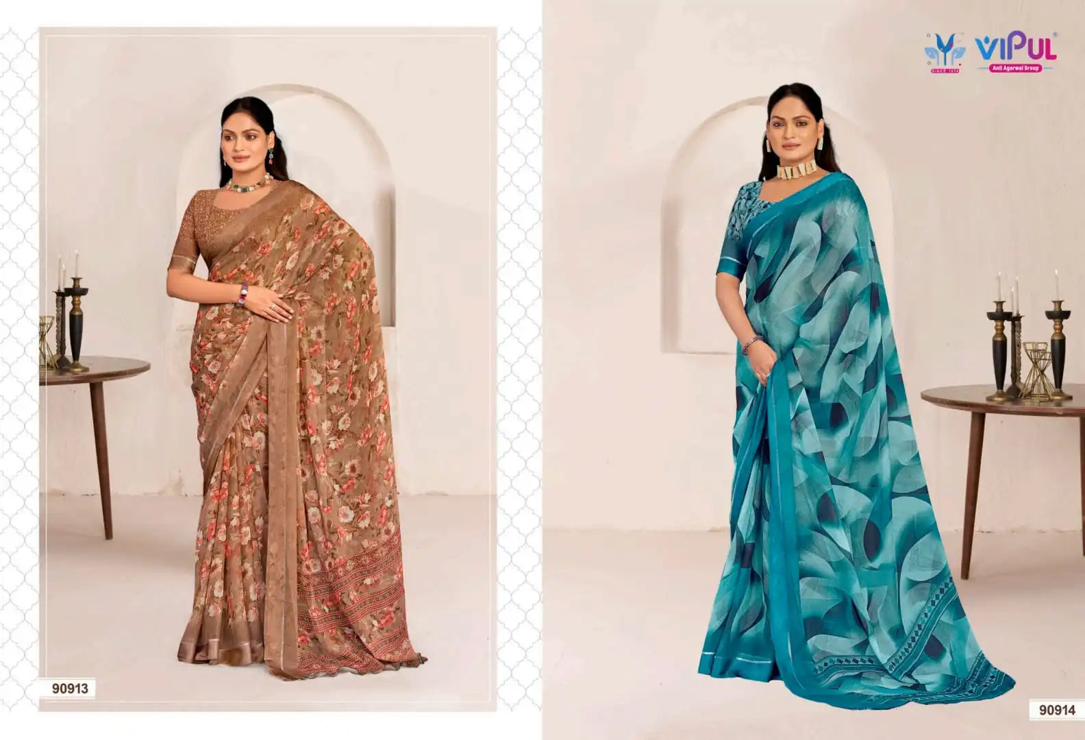 Vipul Sarees With Dal Mos Combine Traditional Elegance With Intricate Caftsmanship