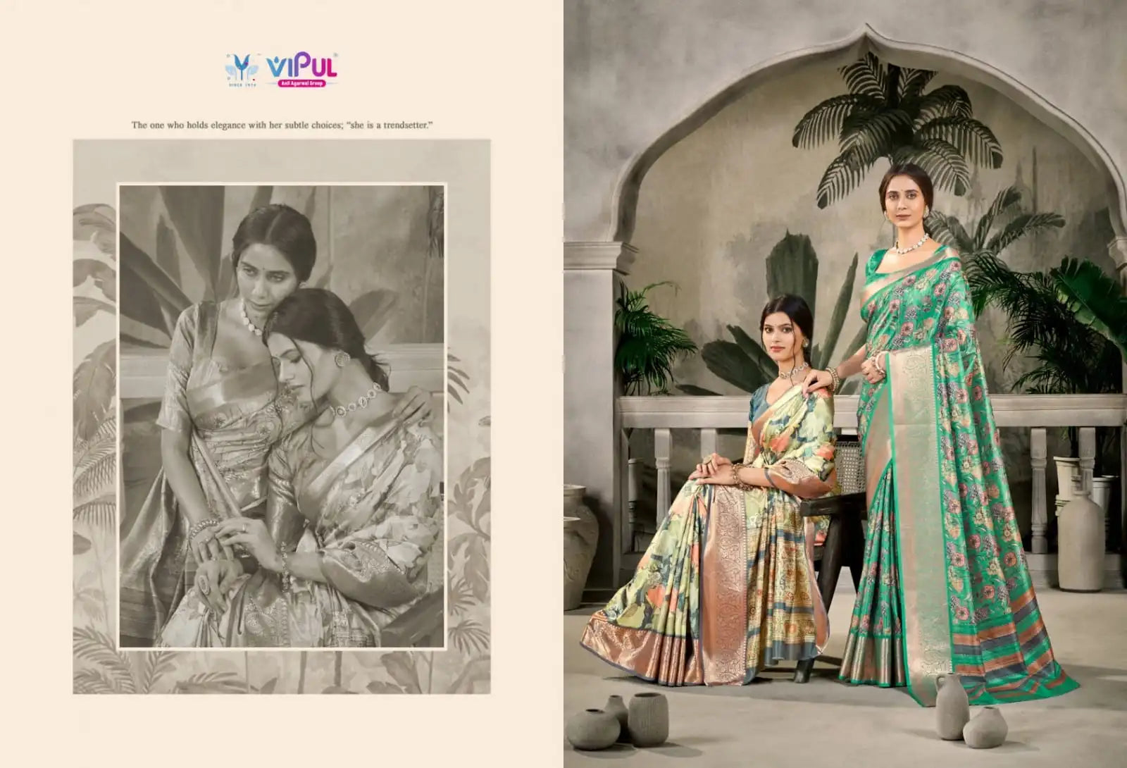 Vipul Sarees Crafted From Dola Silk Offer A Luxurious Blend Of Traditional Elegance And Superior Comfort