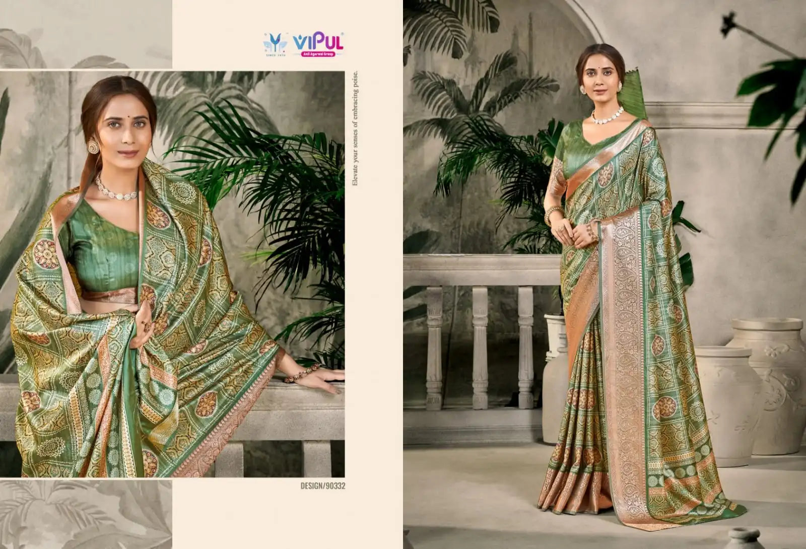 Vipul Sarees Crafted From Dola Silk Offer A Luxurious Blend Of Traditional Elegance And Superior Comfort