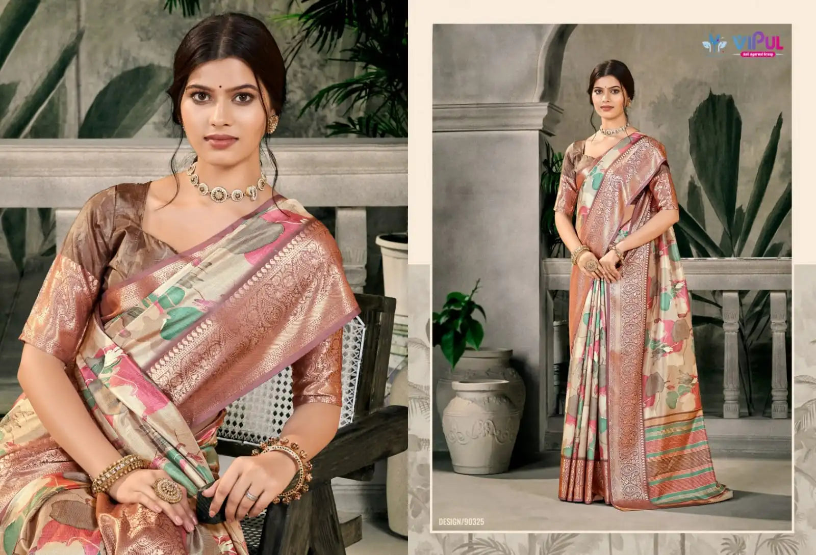 Vipul Sarees Crafted From Dola Silk Offer A Luxurious Blend Of Traditional Elegance And Superior Comfort