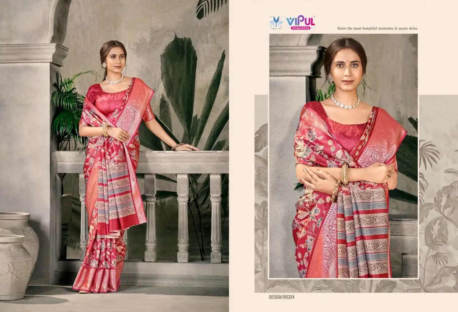 Vipul Sarees Crafted From Dola Silk Offer A Luxurious Blend Of Traditional Elegance And Superior Comfort
