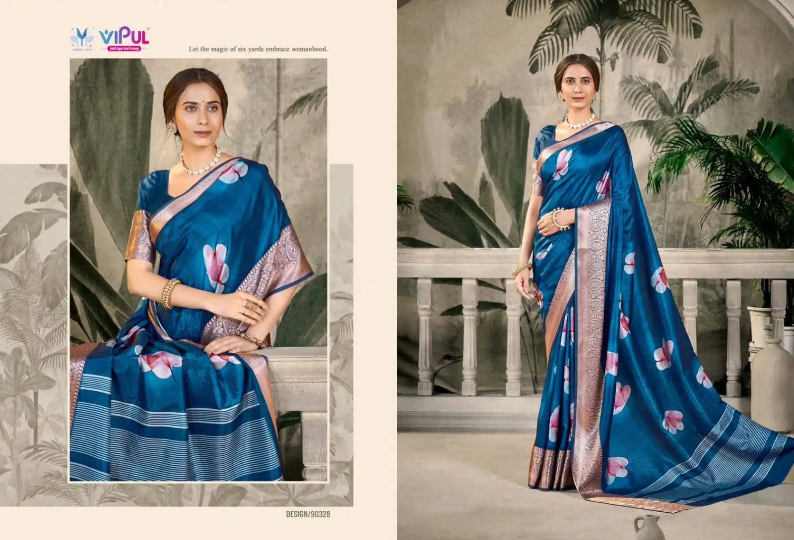 Vipul Sarees Crafted From Dola Silk Offer A Luxurious Blend Of Traditional Elegance And Superior Comfort