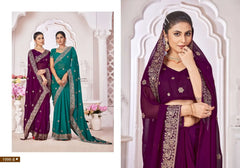 JAYSHREE Sarees Crafted From Premium Georgette Fabric Showcase Delicate Blooming Patterns