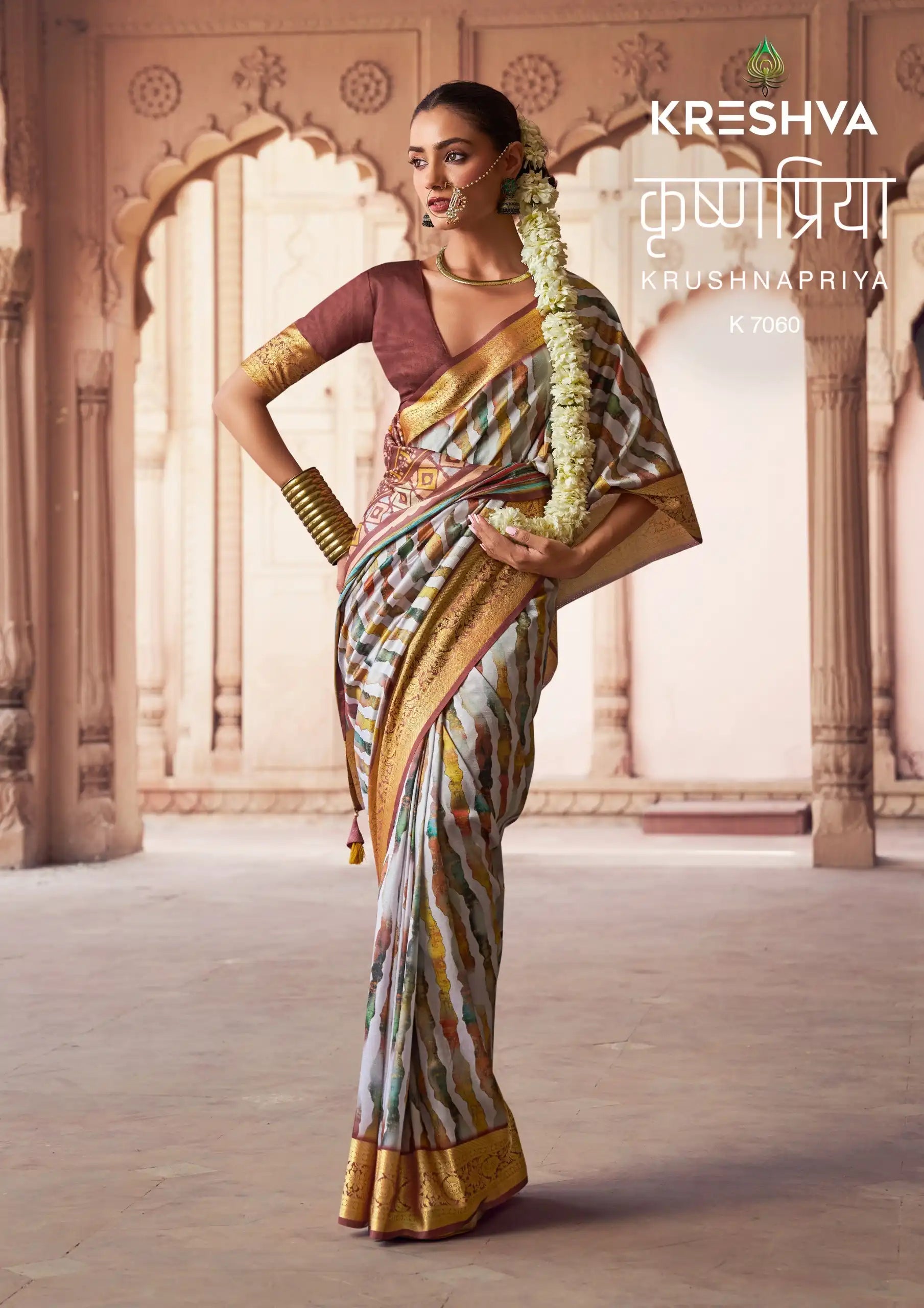 Kreshva Sarees Crafted With Silk Offer A Luxurious Drape And Rich Texture Ideal For Formal Occasions