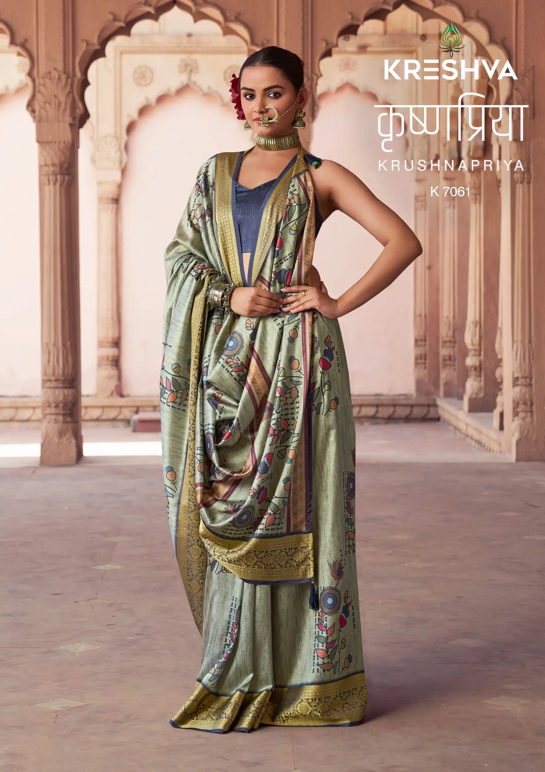 Kreshva Sarees Crafted With Silk Offer A Luxurious Drape And Rich Texture Ideal For Formal Occasions