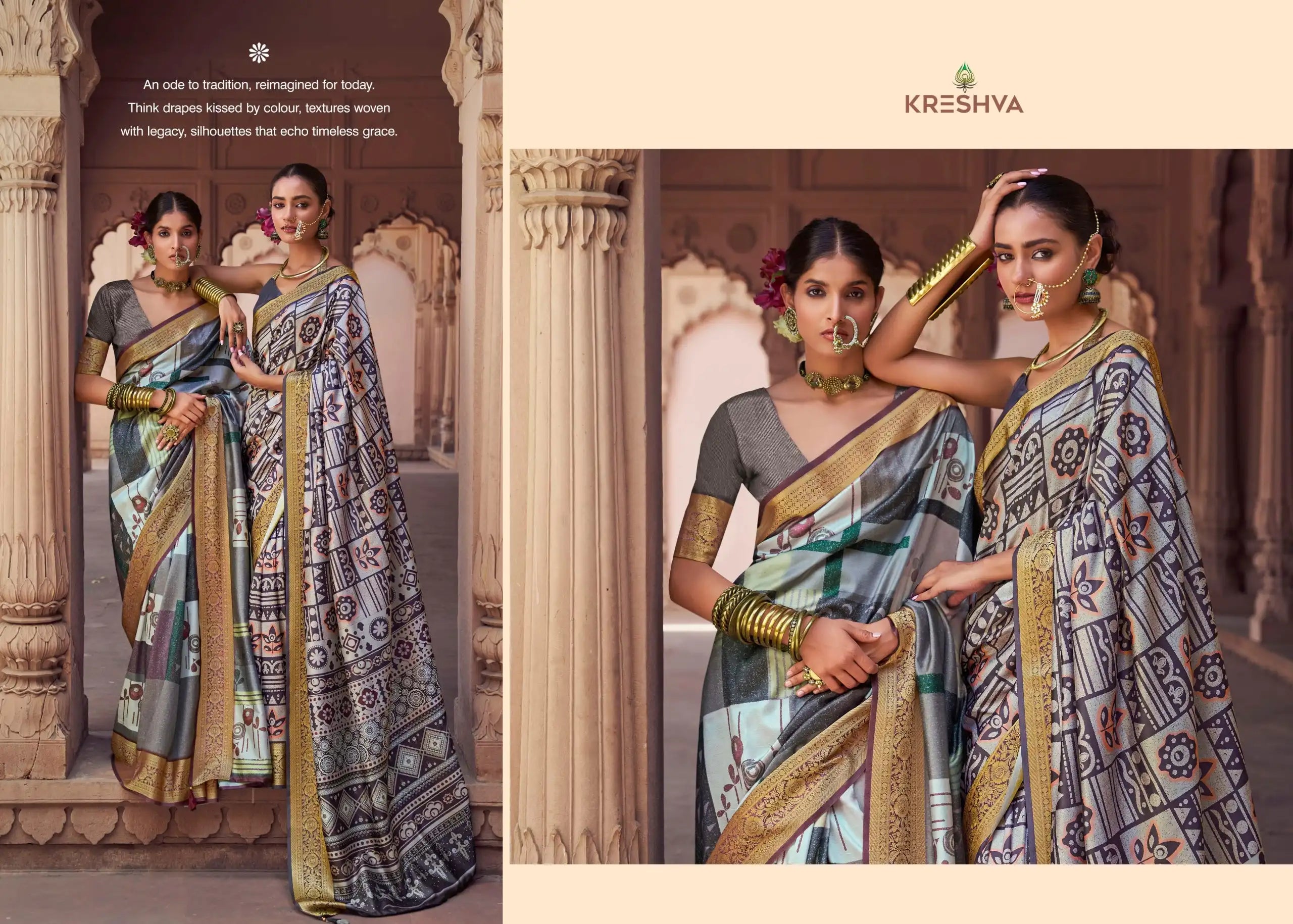 Kreshva Sarees Crafted With Silk Offer A Luxurious Drape And Rich Texture Ideal For Formal Occasions
