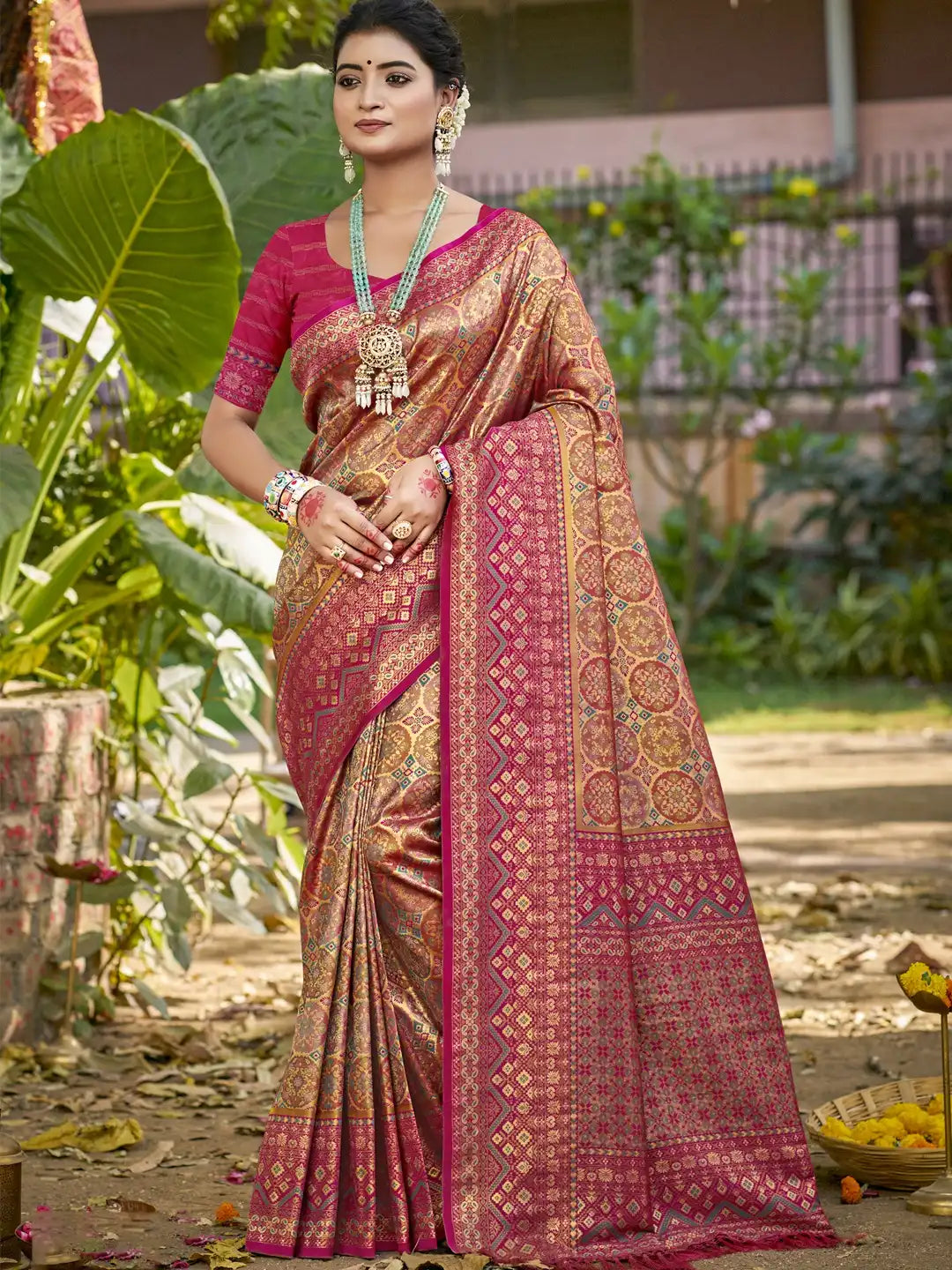 Bunawat Sarees Crafted From Premium Dharmavaram silk Showcase Exceptional Craftsmanship
