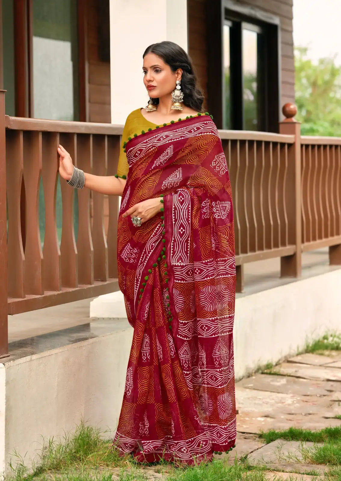 S.R. Sarees Crafted From Mul Mul Cotton Fabric Offer Exceptional Softeness And Breathability Making Them Ideal For Comfortable Wear