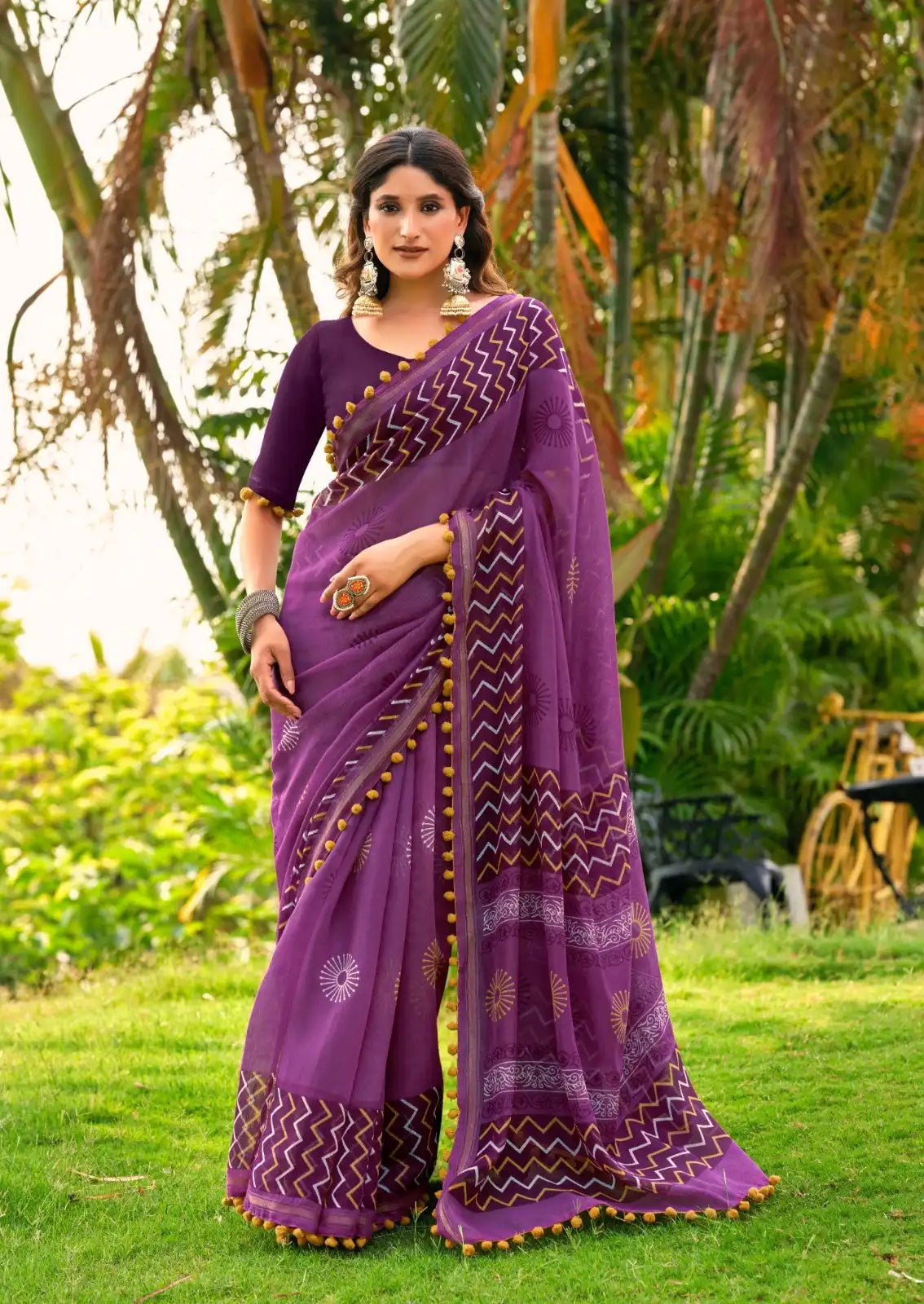 S.R. Sarees Crafted From Mul Mul Cotton Fabric Offer Exceptional Softeness And Breathability Making Them Ideal For Comfortable Wear