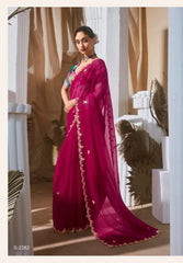 Kimora Sarees Crafted From Pure Fancy Tissue Fabric Offer A Luxurious Drape And Subtle Sheen