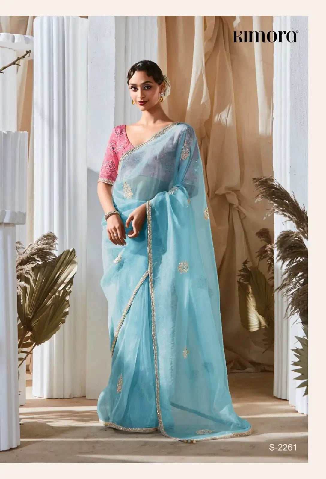 Kimora Sarees Crafted From Pure Fancy Tissue Fabric Offer A Luxurious Drape And Subtle Sheen