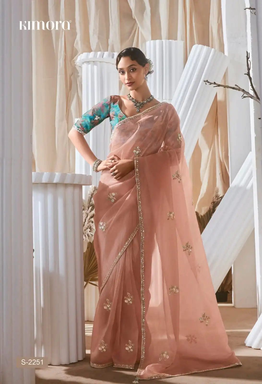 Kimora Sarees Crafted From Pure Fancy Tissue Fabric Offer A Luxurious Drape And Subtle Sheen