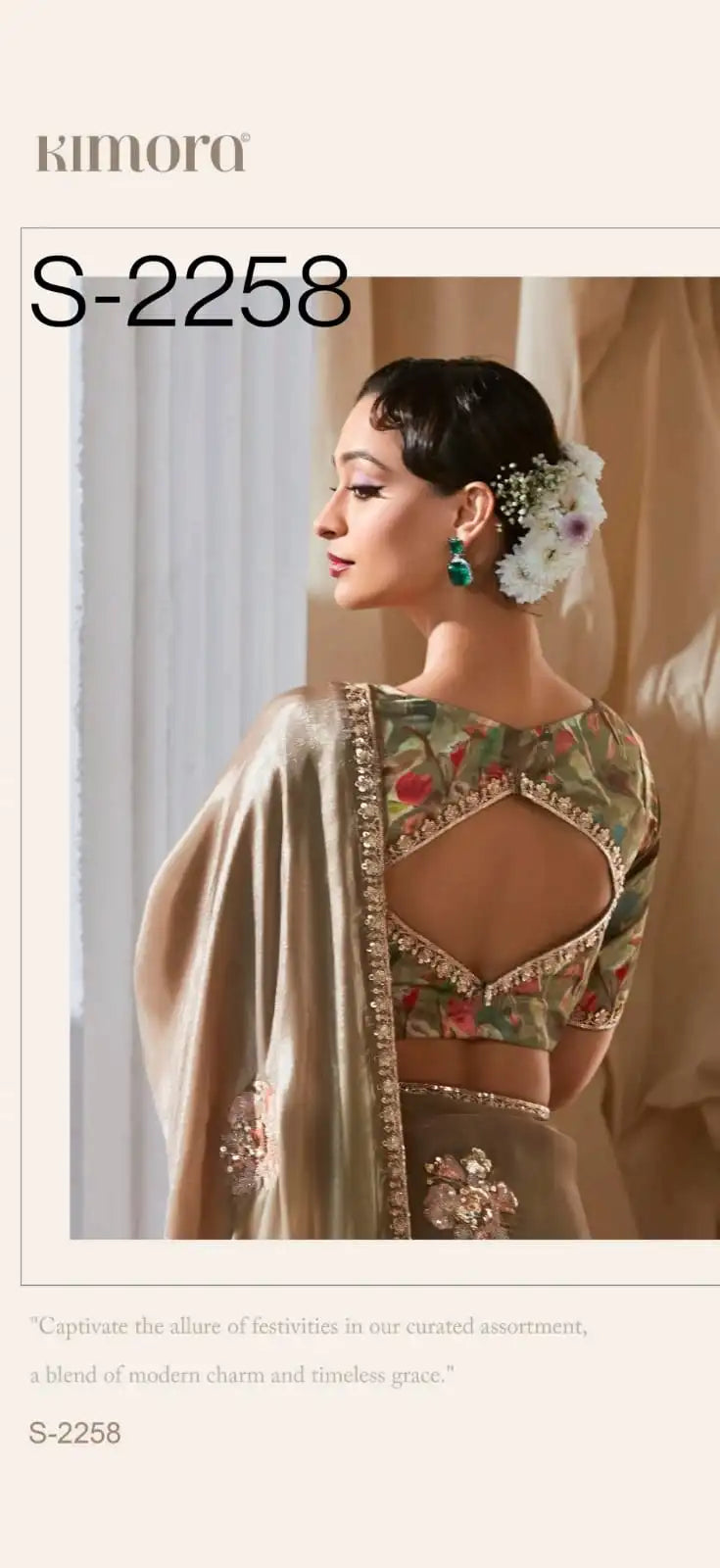 Kimora Sarees Crafted From Pure Fancy Tissue Fabric Offer A Luxurious Drape And Subtle Sheen