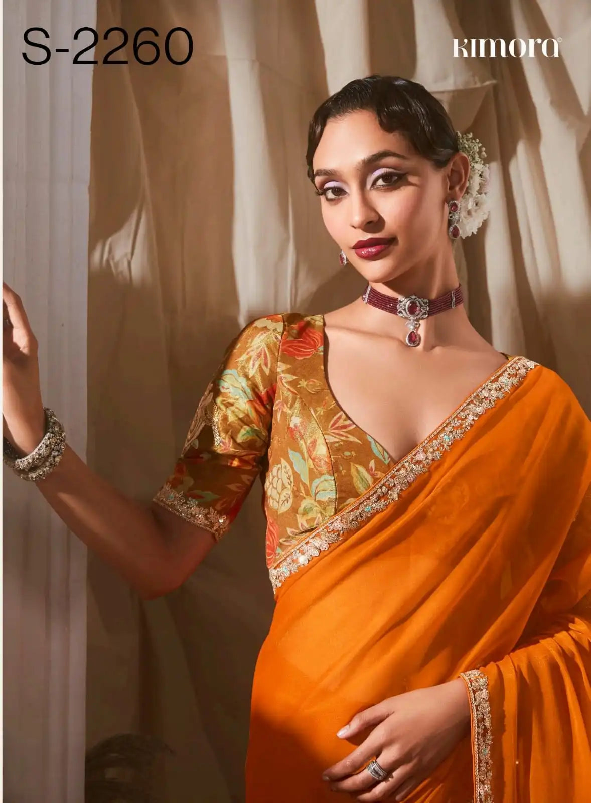 Kimora Sarees Crafted From Pure Fancy Tissue Fabric Offer A Luxurious Drape And Subtle Sheen