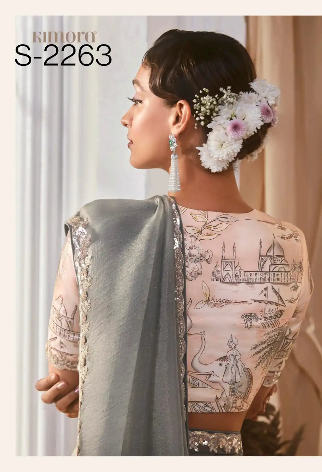 Kimora Sarees Crafted From Pure Fancy Tissue Fabric Offer A Luxurious Drape And Subtle Sheen