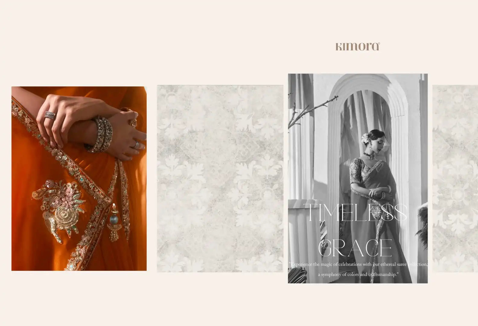 Kimora Sarees Crafted From Pure Fancy Tissue Fabric Offer A Luxurious Drape And Subtle Sheen
