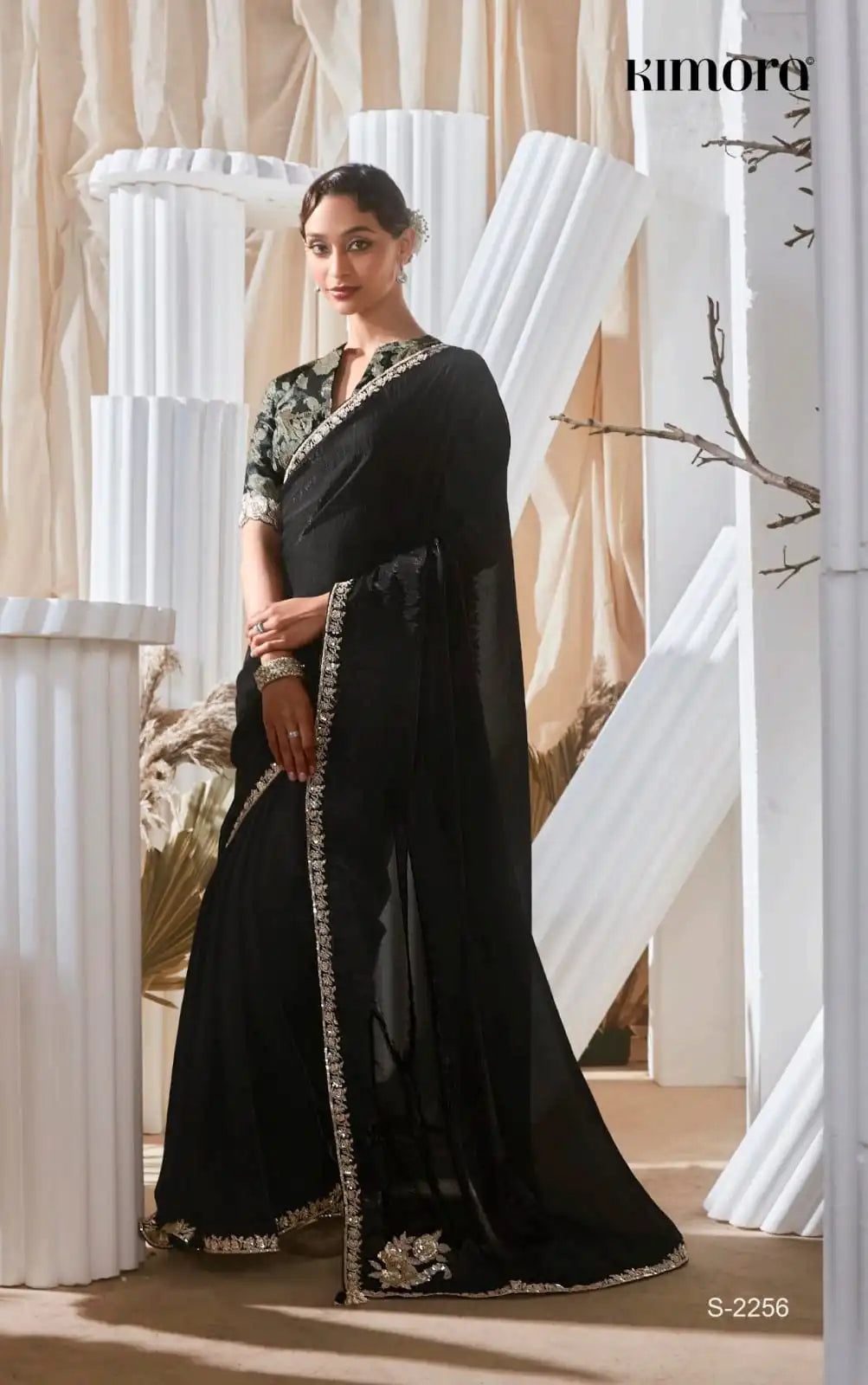 Kimora Sarees Crafted From Pure Fancy Tissue Fabric Offer A Luxurious Drape And Subtle Sheen
