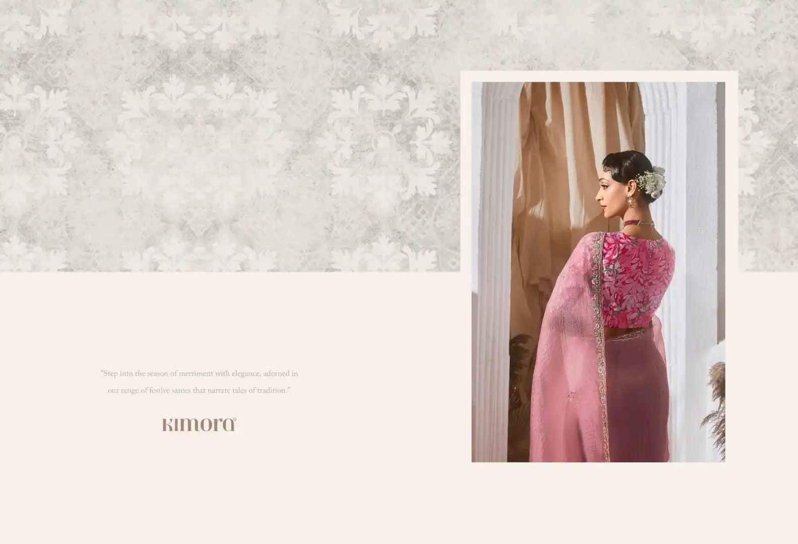 Kimora Sarees Crafted From Pure Fancy Tissue Fabric Offer A Luxurious Drape And Subtle Sheen