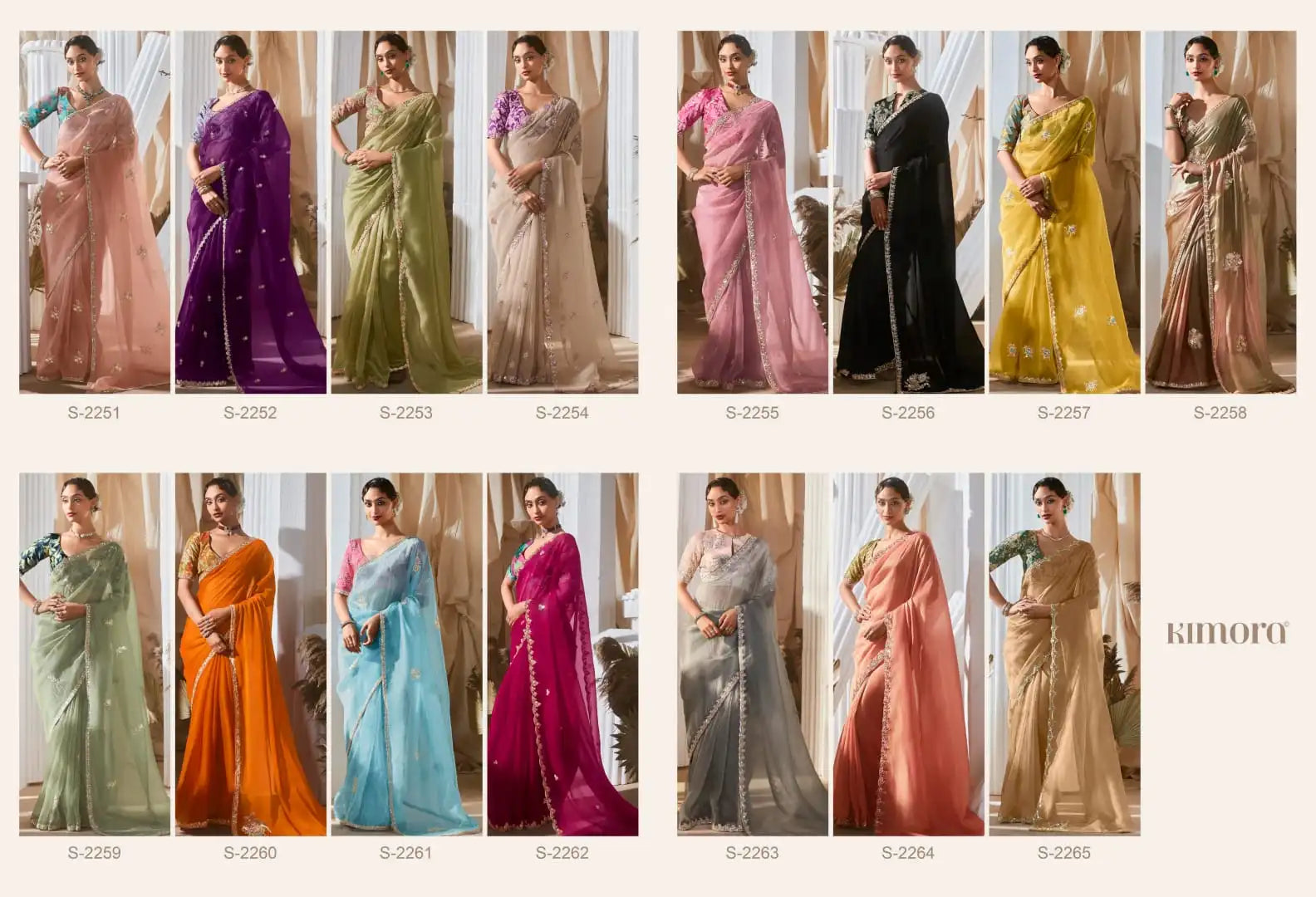 Kimora Sarees Crafted From Pure Fancy Tissue Fabric Offer A Luxurious Drape And Subtle Sheen