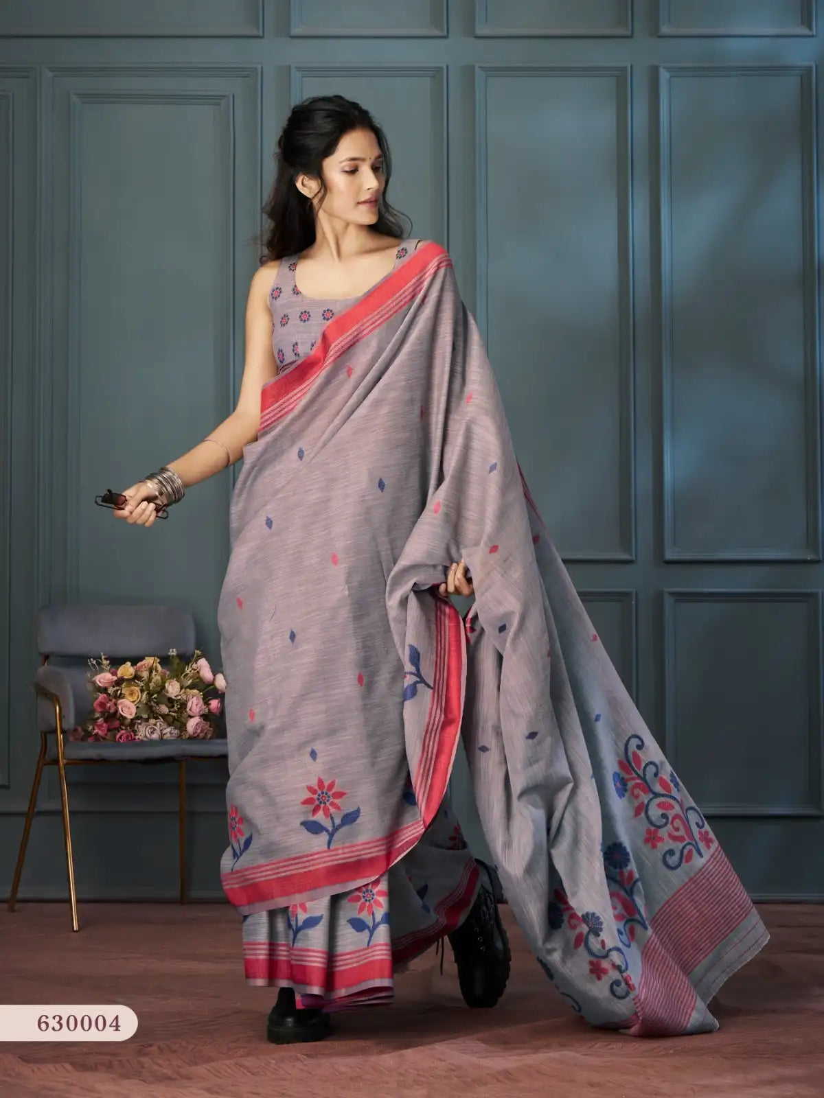 RajPath Fabrics Offers Sarees Made From Handloom Linen Featuring Exquisite Weaving That Reflects Skilled Craftsmanship