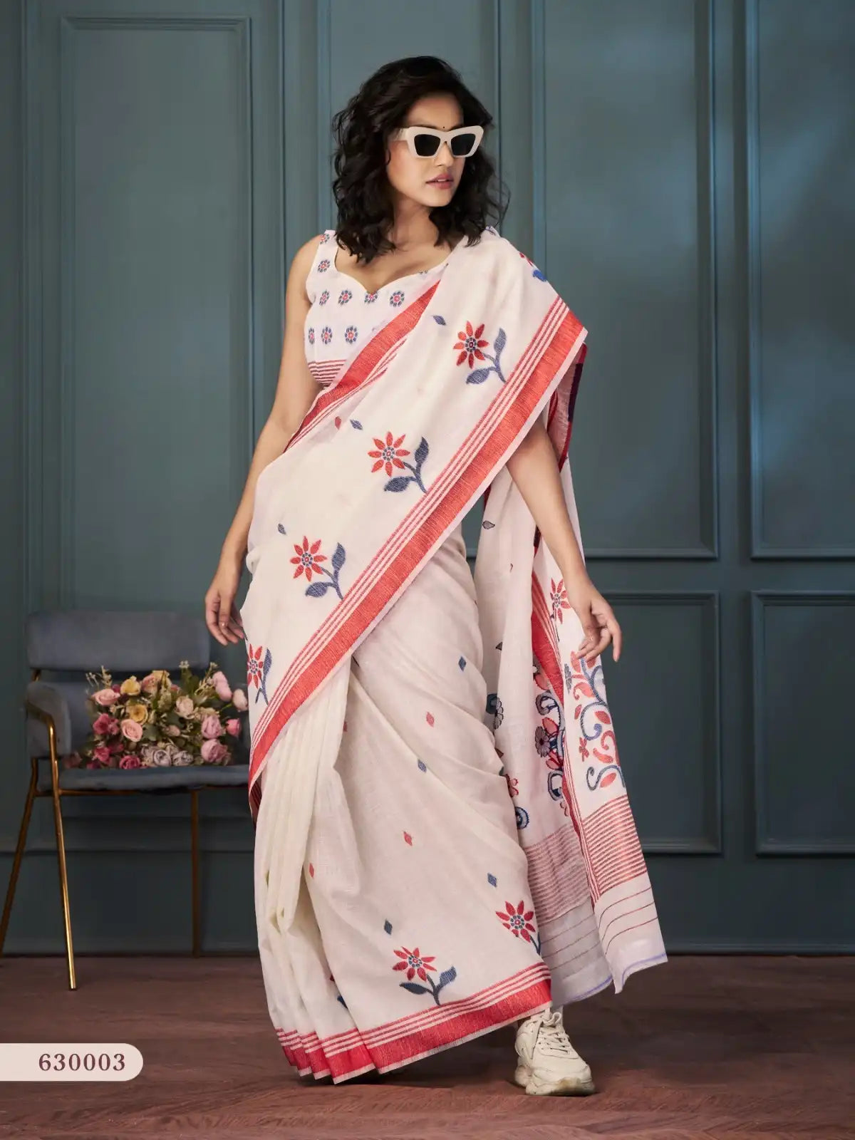 RajPath Fabrics Offers Sarees Made From Handloom Linen Featuring Exquisite Weaving That Reflects Skilled Craftsmanship