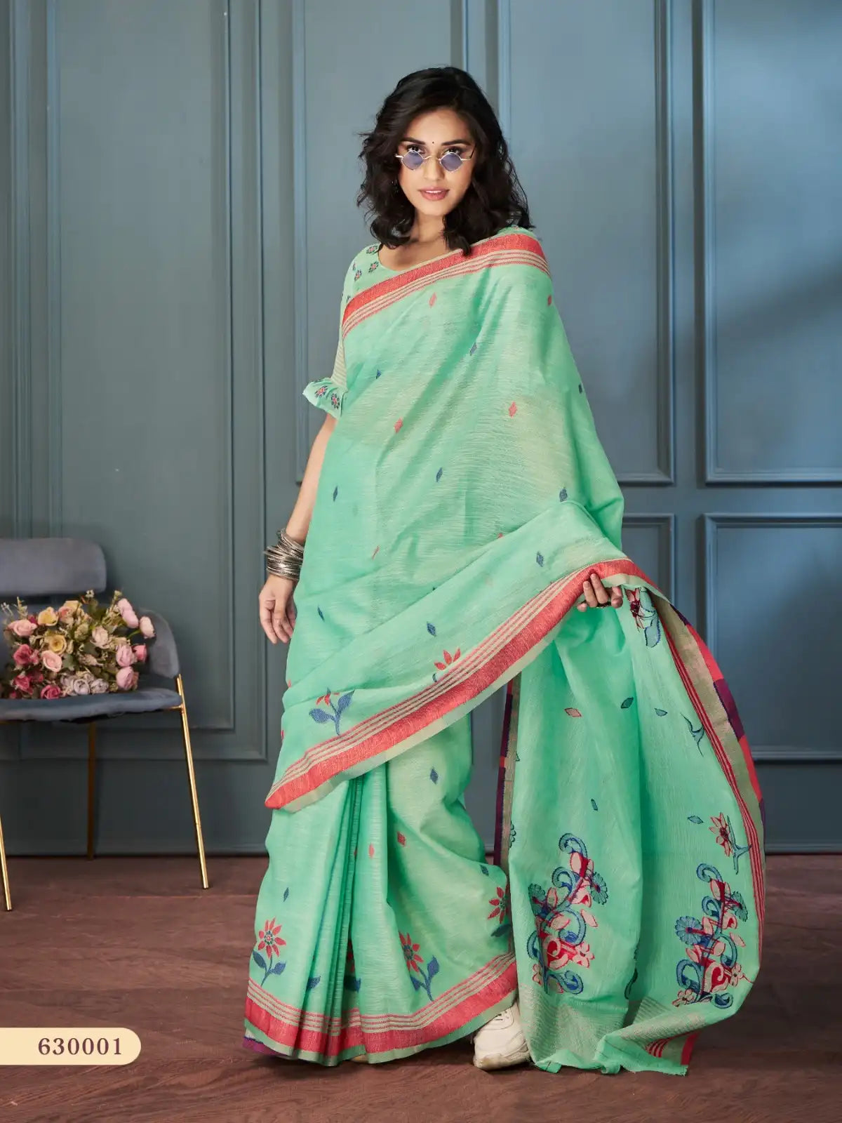 RajPath Fabrics Offers Sarees Made From Handloom Linen Featuring Exquisite Weaving That Reflects Skilled Craftsmanship