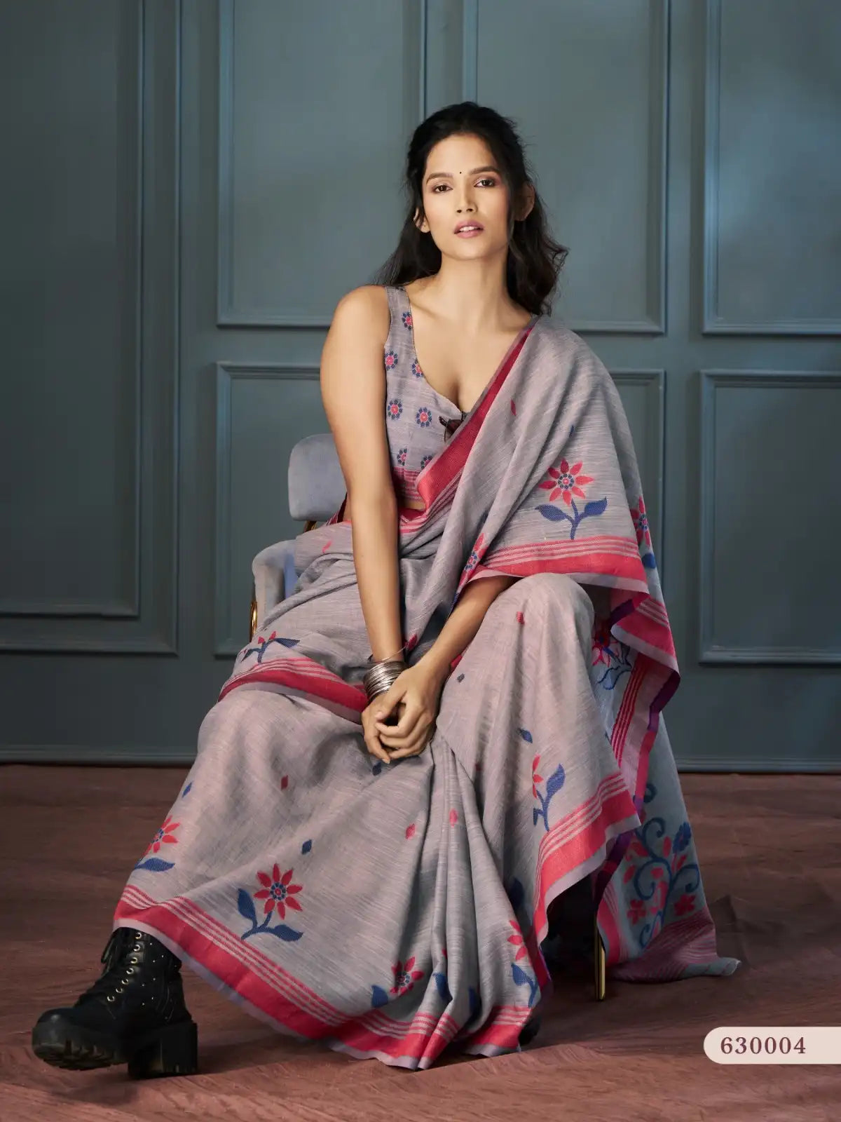 RajPath Fabrics Offers Sarees Made From Handloom Linen Featuring Exquisite Weaving That Reflects Skilled Craftsmanship