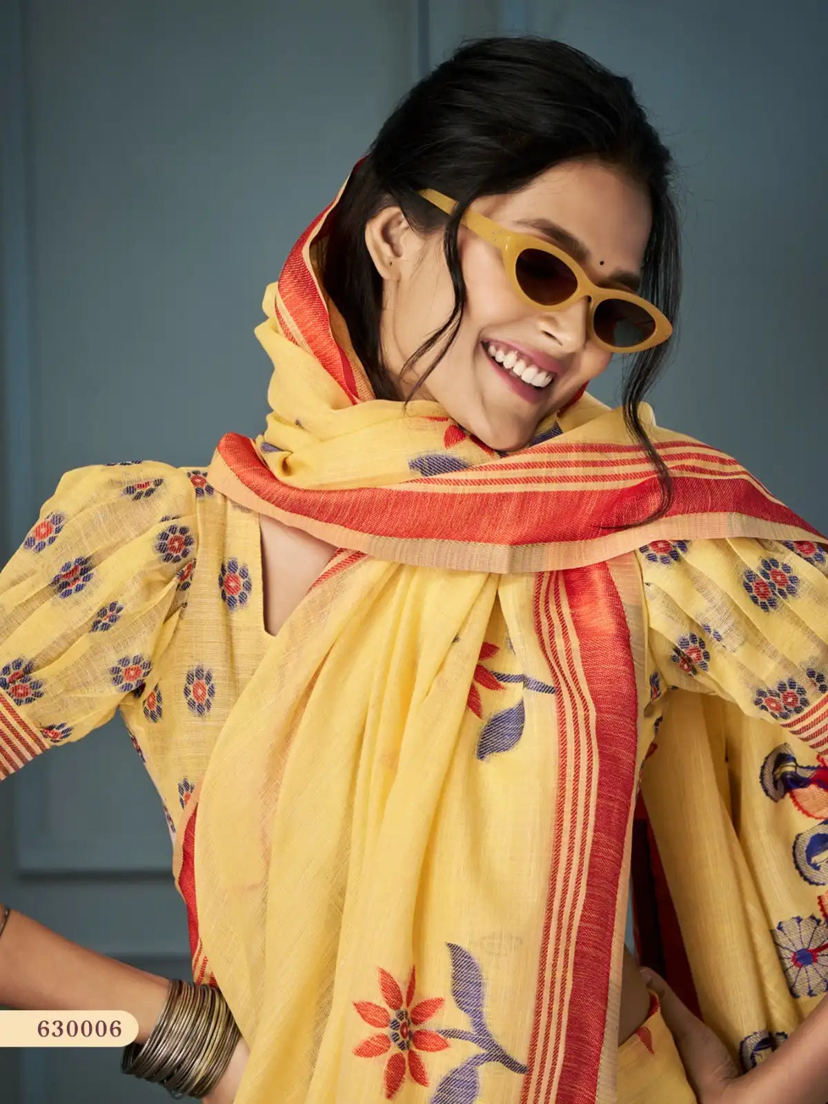 RajPath Fabrics Offers Sarees Made From Handloom Linen Featuring Exquisite Weaving That Reflects Skilled Craftsmanship