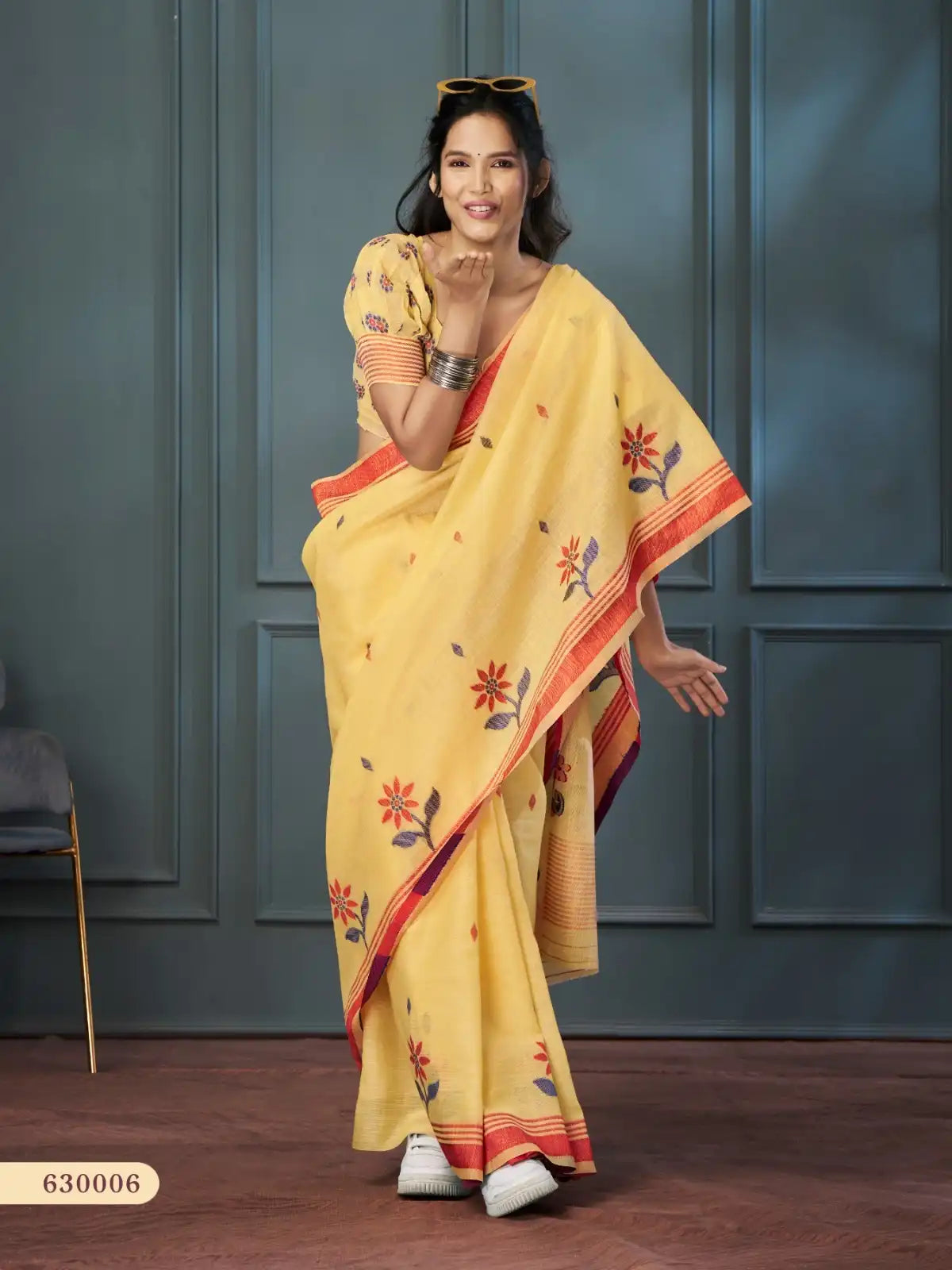 RajPath Fabrics Offers Sarees Made From Handloom Linen Featuring Exquisite Weaving That Reflects Skilled Craftsmanship