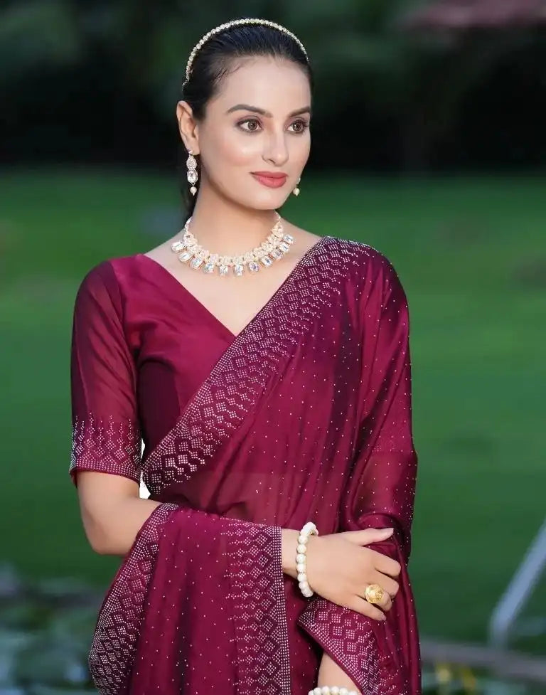 Suma Designer Sarees Showcase Intricate Rangoli And Swarovski Detailing On The Saree And Border