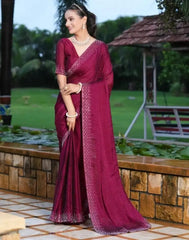 Suma Designer Sarees Showcase Intricate Rangoli And Swarovski Detailing On The Saree And Border