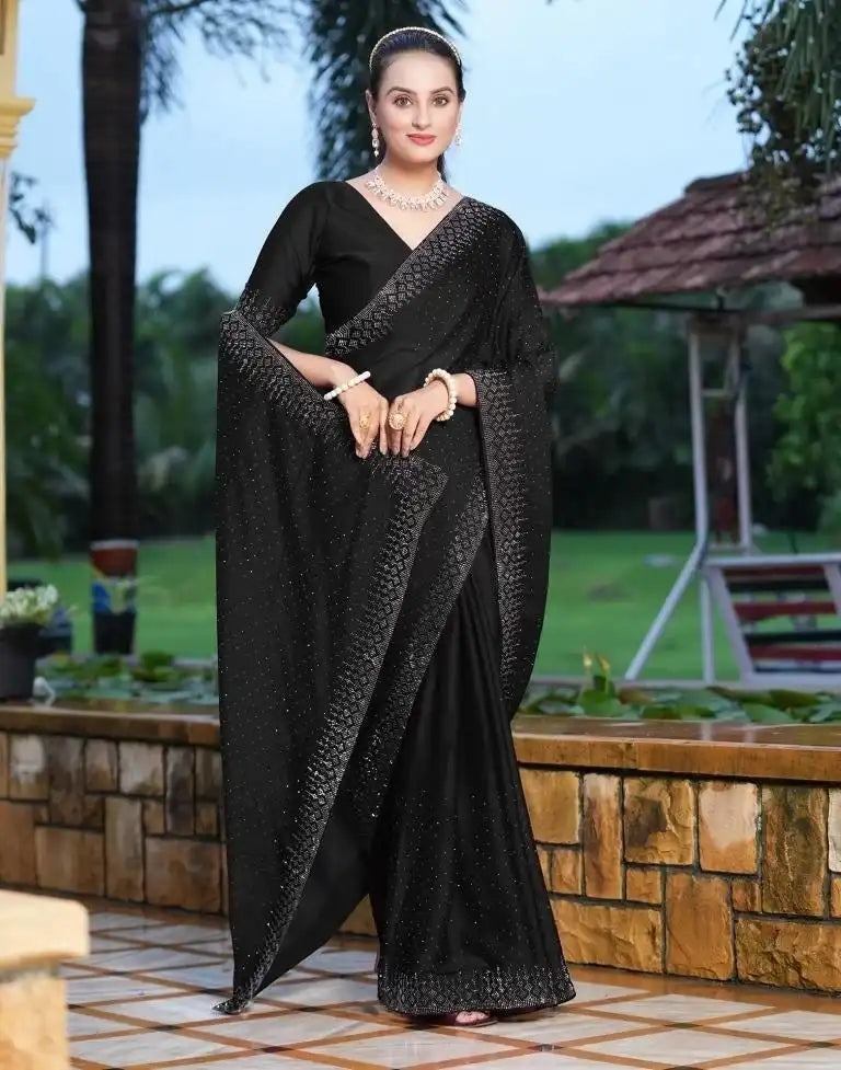 Suma Designer Sarees Showcase Intricate Rangoli And Swarovski Detailing On The Saree And Border