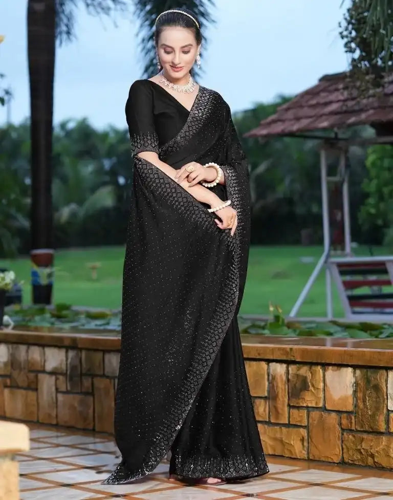 Suma Designer Sarees Showcase Intricate Rangoli And Swarovski Detailing On The Saree And Border