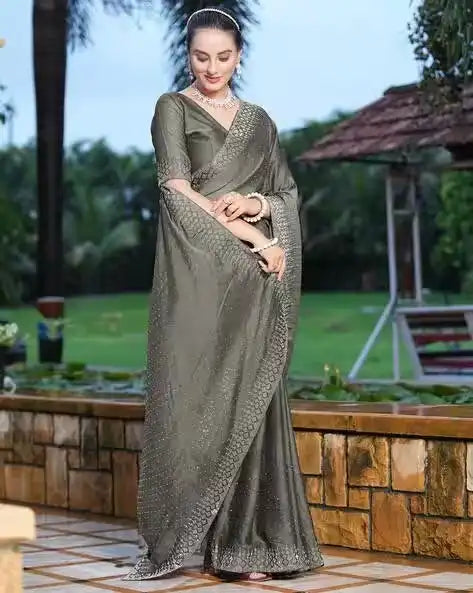 Suma Designer Sarees Showcase Intricate Rangoli And Swarovski Detailing On The Saree And Border