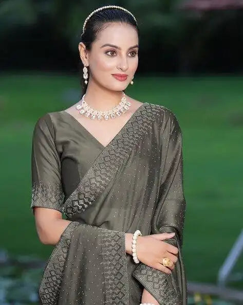 Suma Designer Sarees Showcase Intricate Rangoli And Swarovski Detailing On The Saree And Border