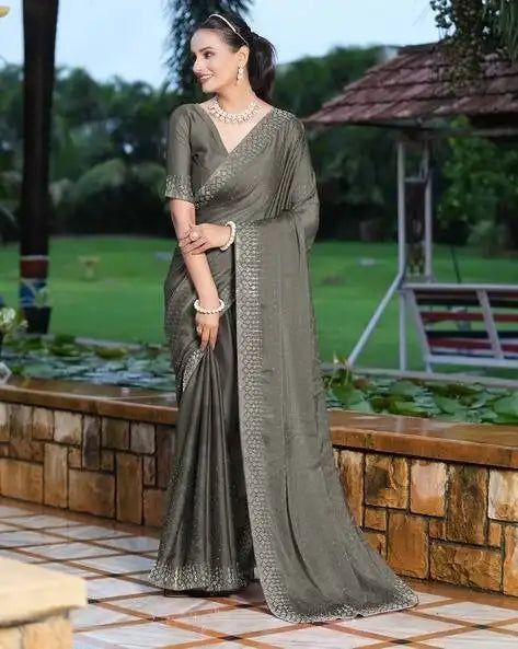 Suma Designer Sarees Showcase Intricate Rangoli And Swarovski Detailing On The Saree And Border