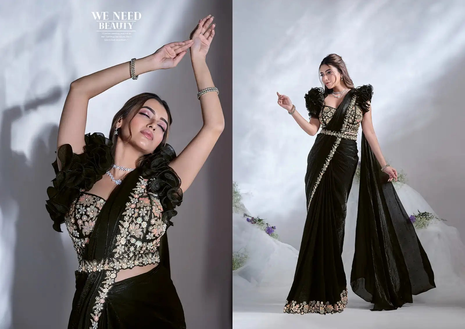 Mahotsav Sarees Crafted From Crepe Satin Silk Combine Luxurious Texture With Elegant Drape