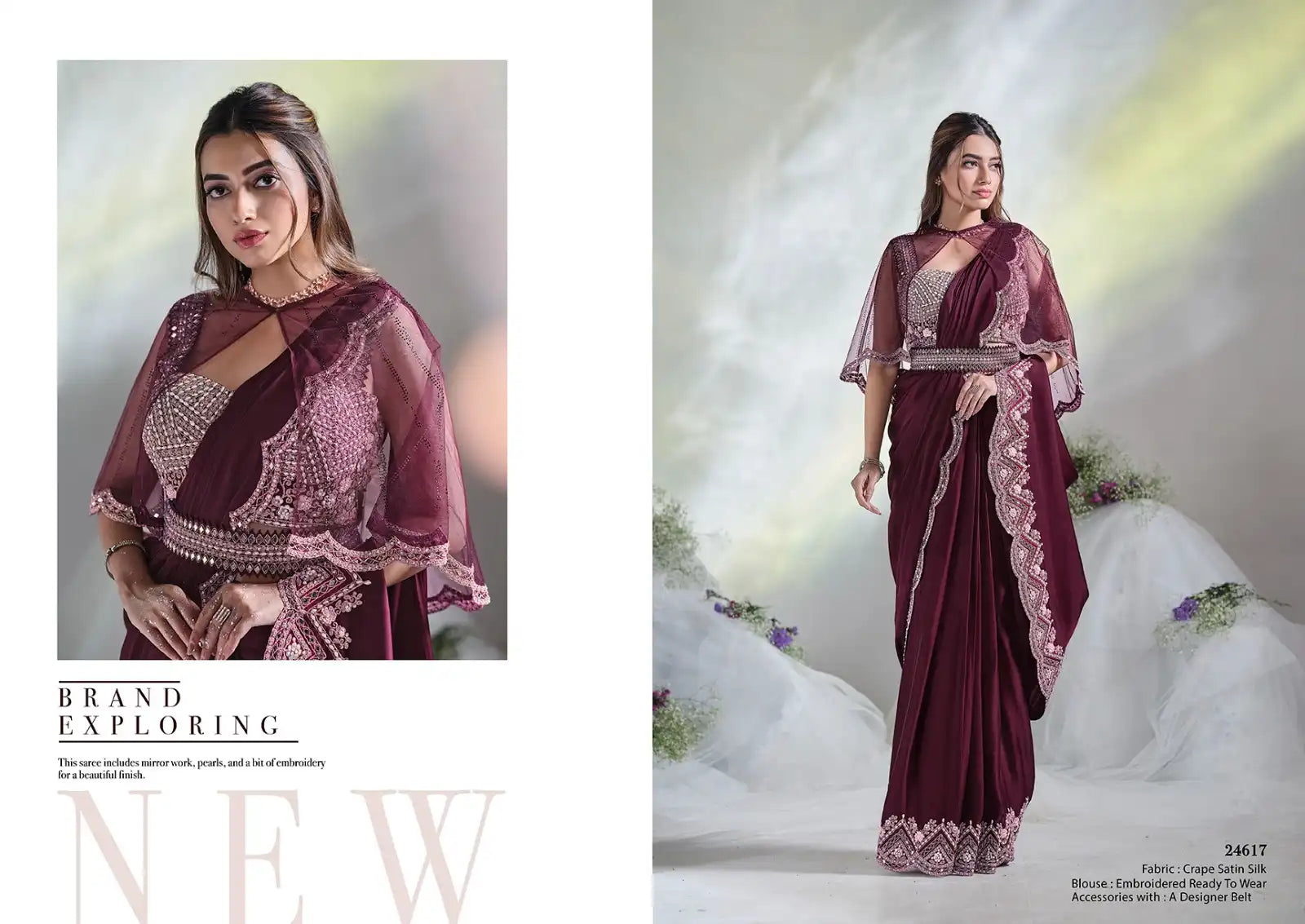 Mahotsav Sarees Crafted From Crepe Satin Silk Combine Luxurious Texture With Elegant Drape
